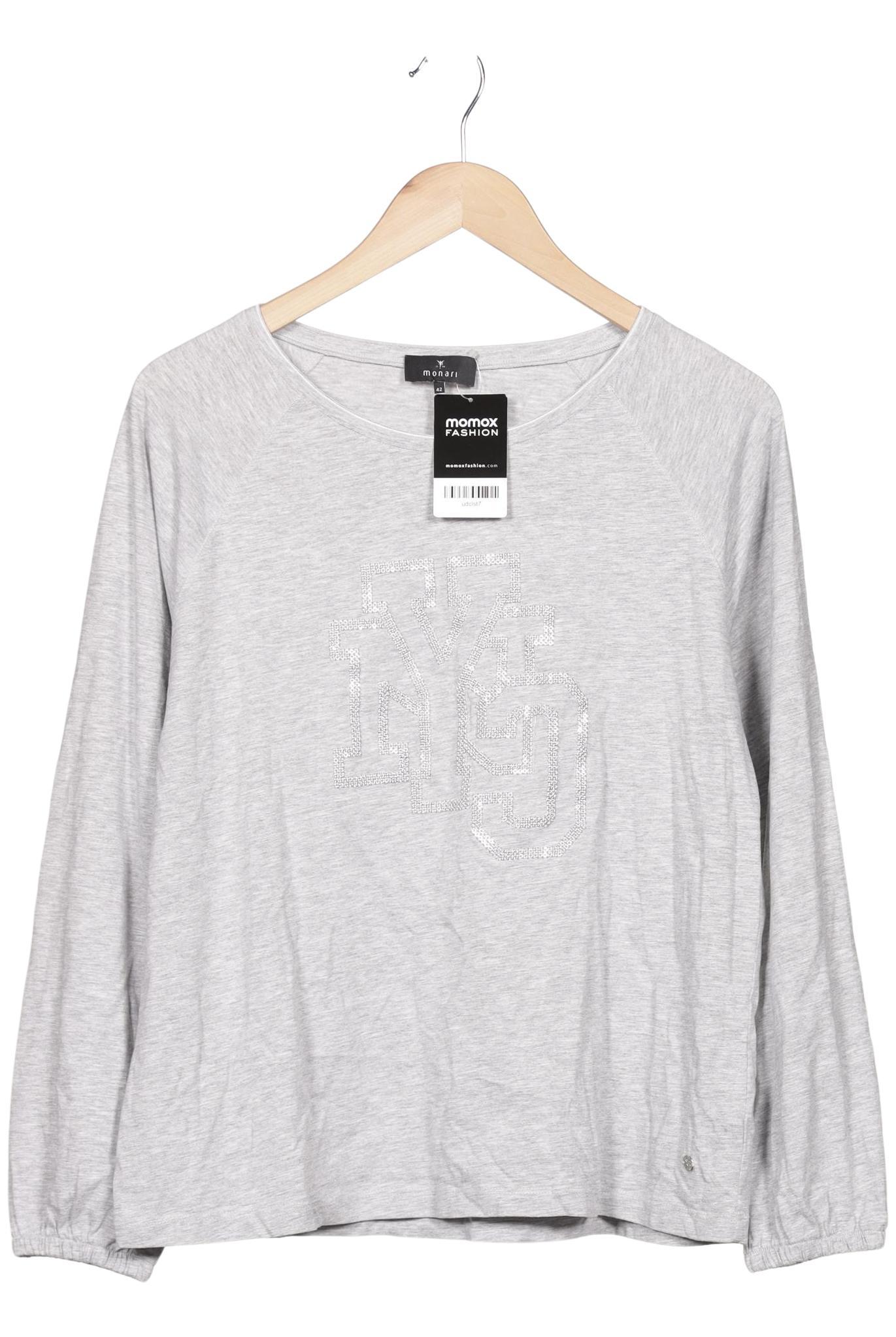 

monari Damen Langarmshirt, grau, Gr. 42