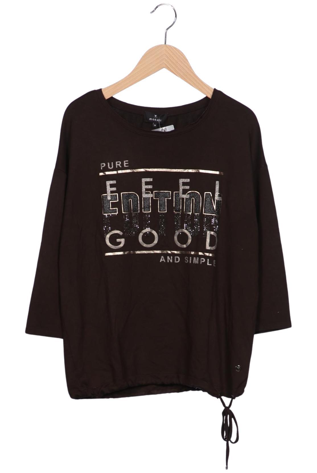 

monari Damen Langarmshirt, braun, Gr. 36