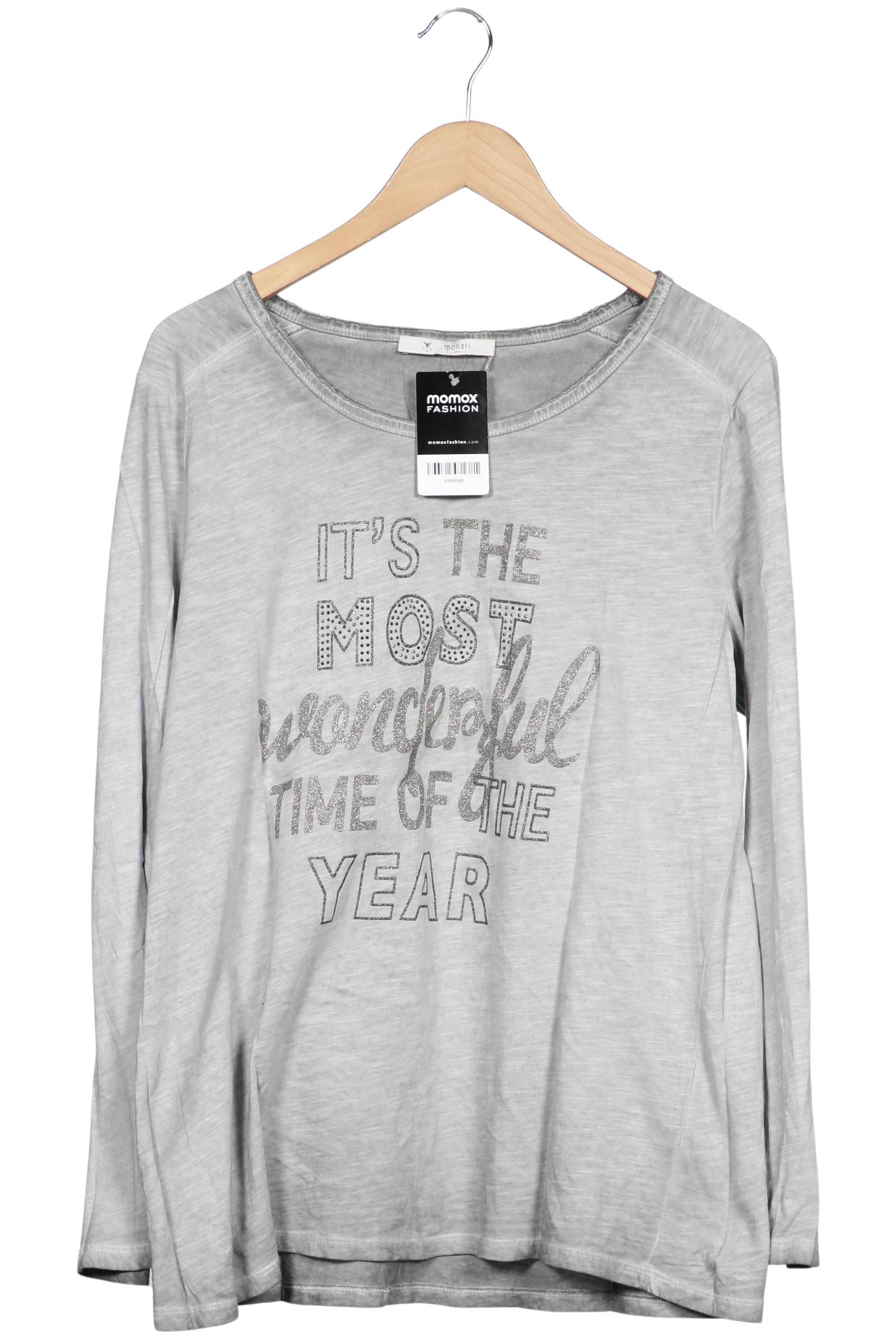 

monari Damen Langarmshirt, grau, Gr. 46