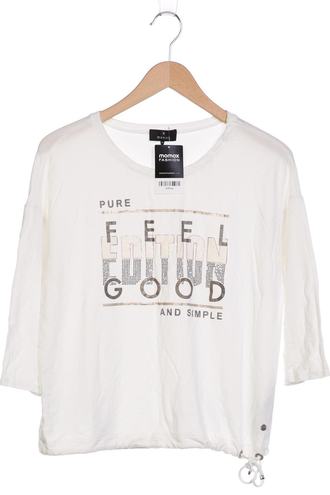 

monari Damen Langarmshirt, weiß, Gr. 40