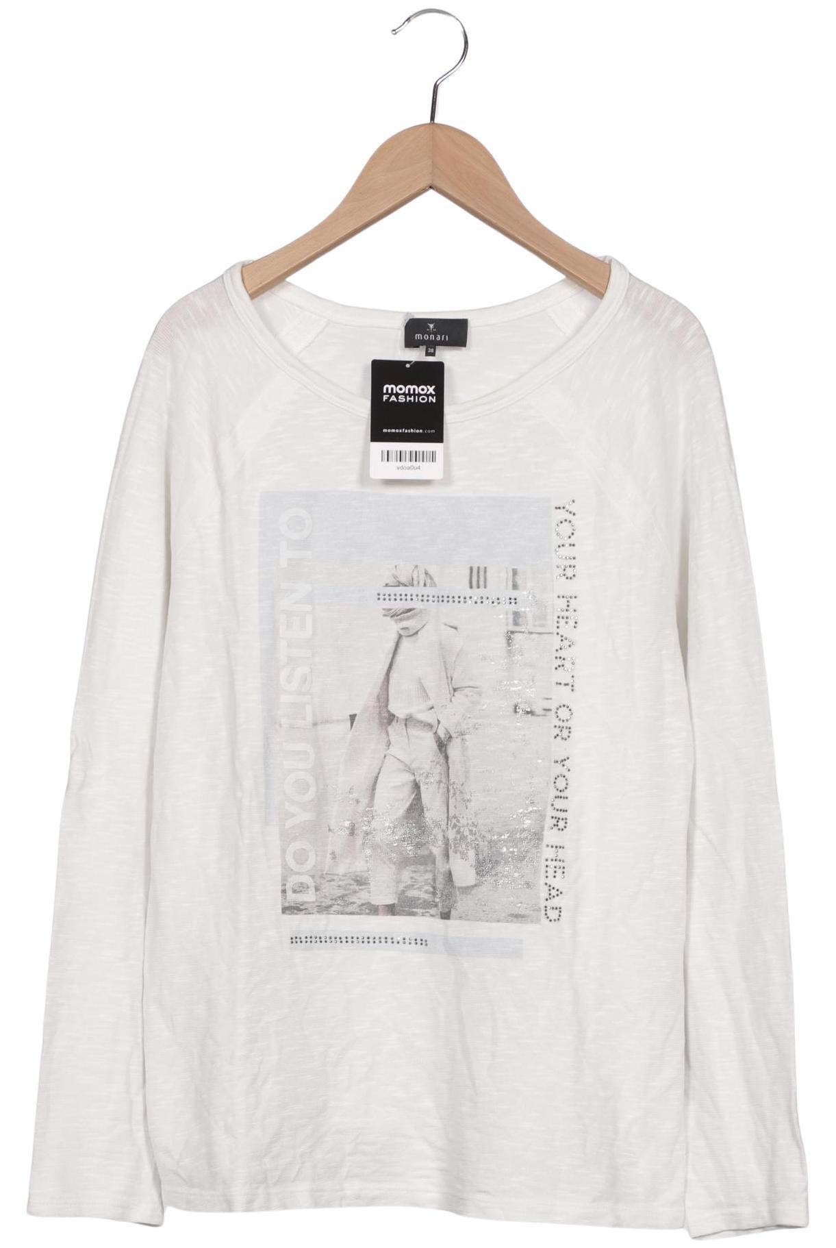 

monari Damen Langarmshirt, weiß, Gr. 38