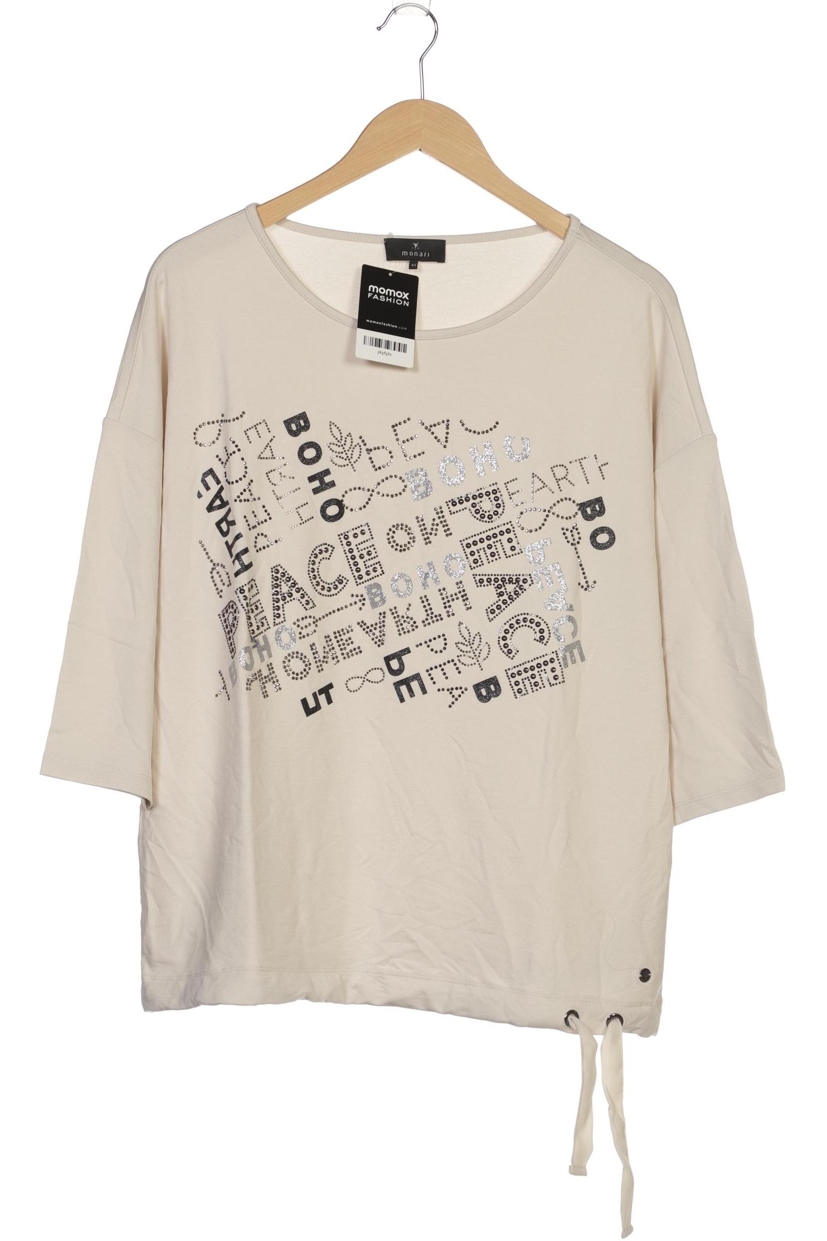 

monari Damen Langarmshirt, beige, Gr. 42