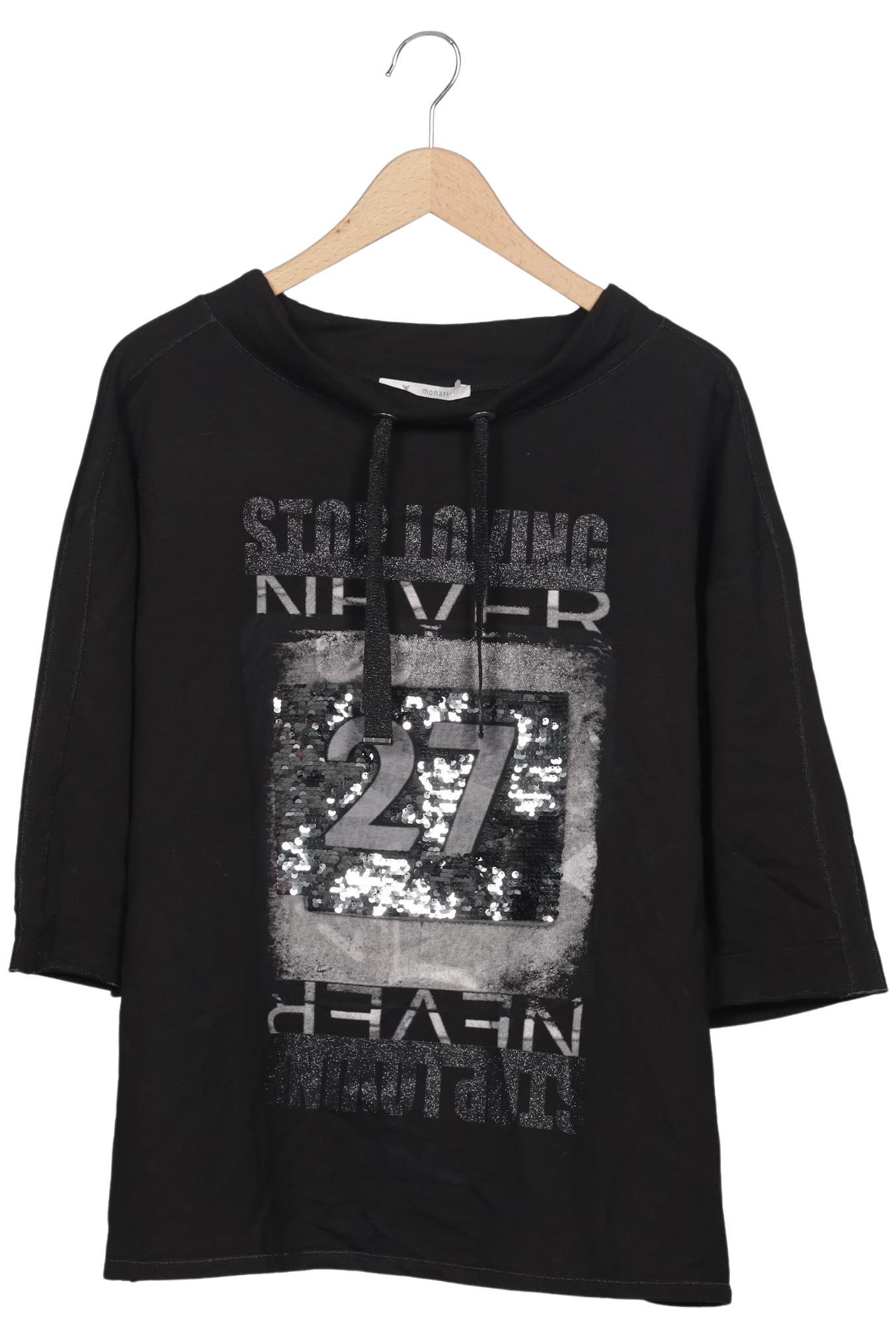 

monari Damen Langarmshirt, schwarz, Gr. 46