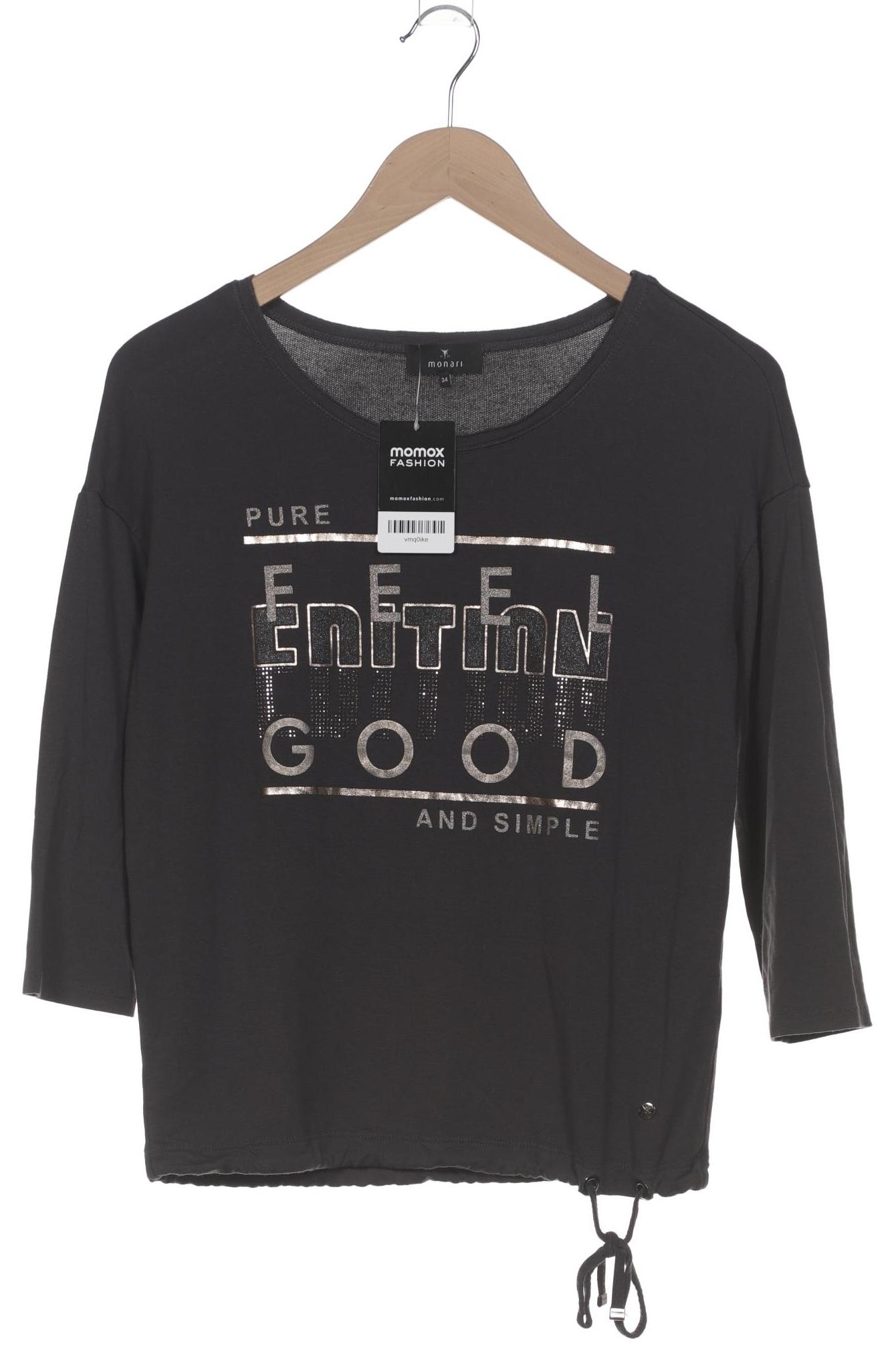 

monari Damen Langarmshirt, grau, Gr. 34