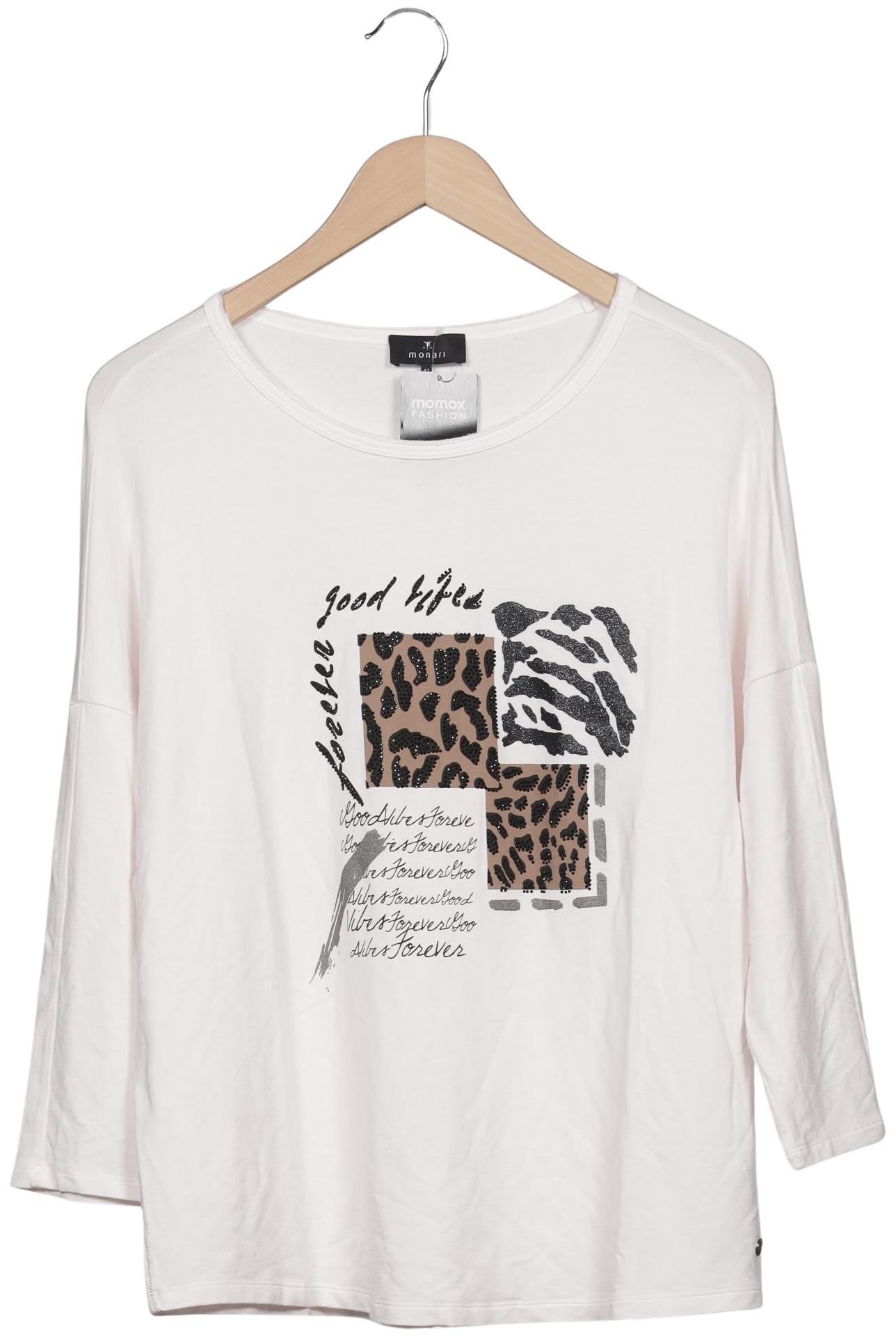 

monari Damen Langarmshirt, weiß, Gr. 42