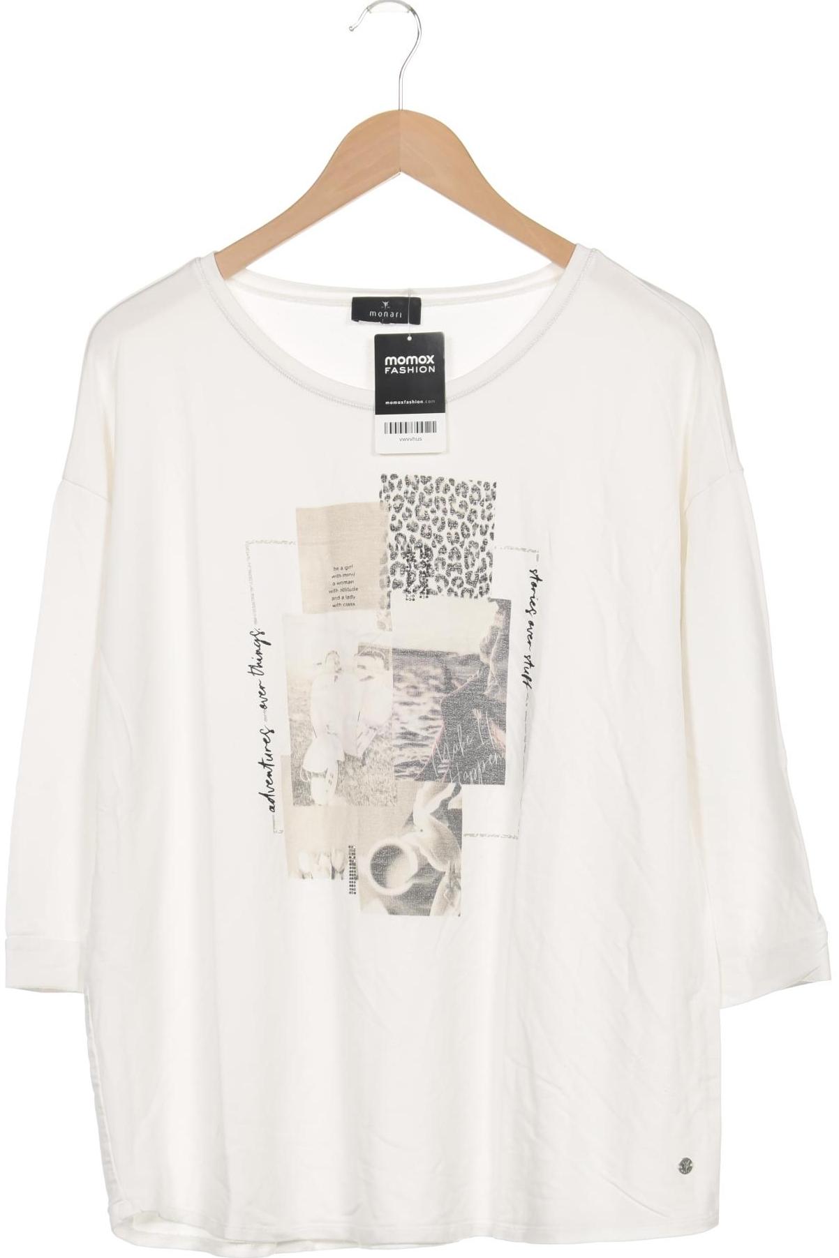 

monari Damen Langarmshirt, weiß, Gr. 44