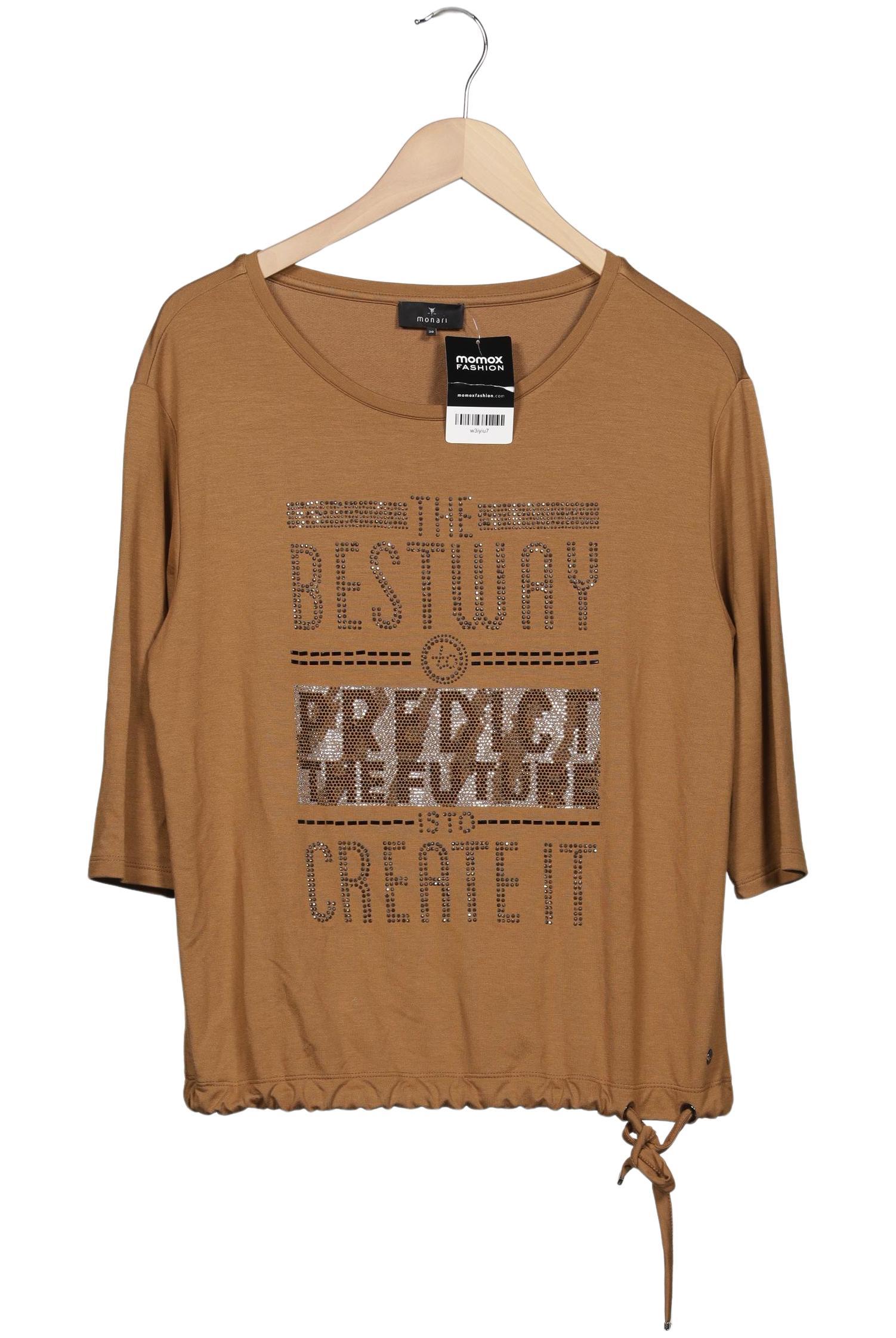 

monari Damen Langarmshirt, braun, Gr. 38