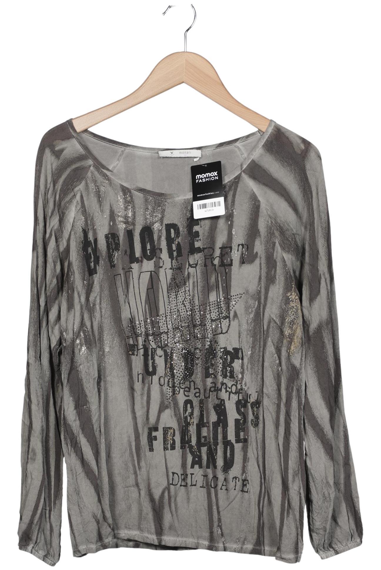 

monari Damen Langarmshirt, grau, Gr. 42