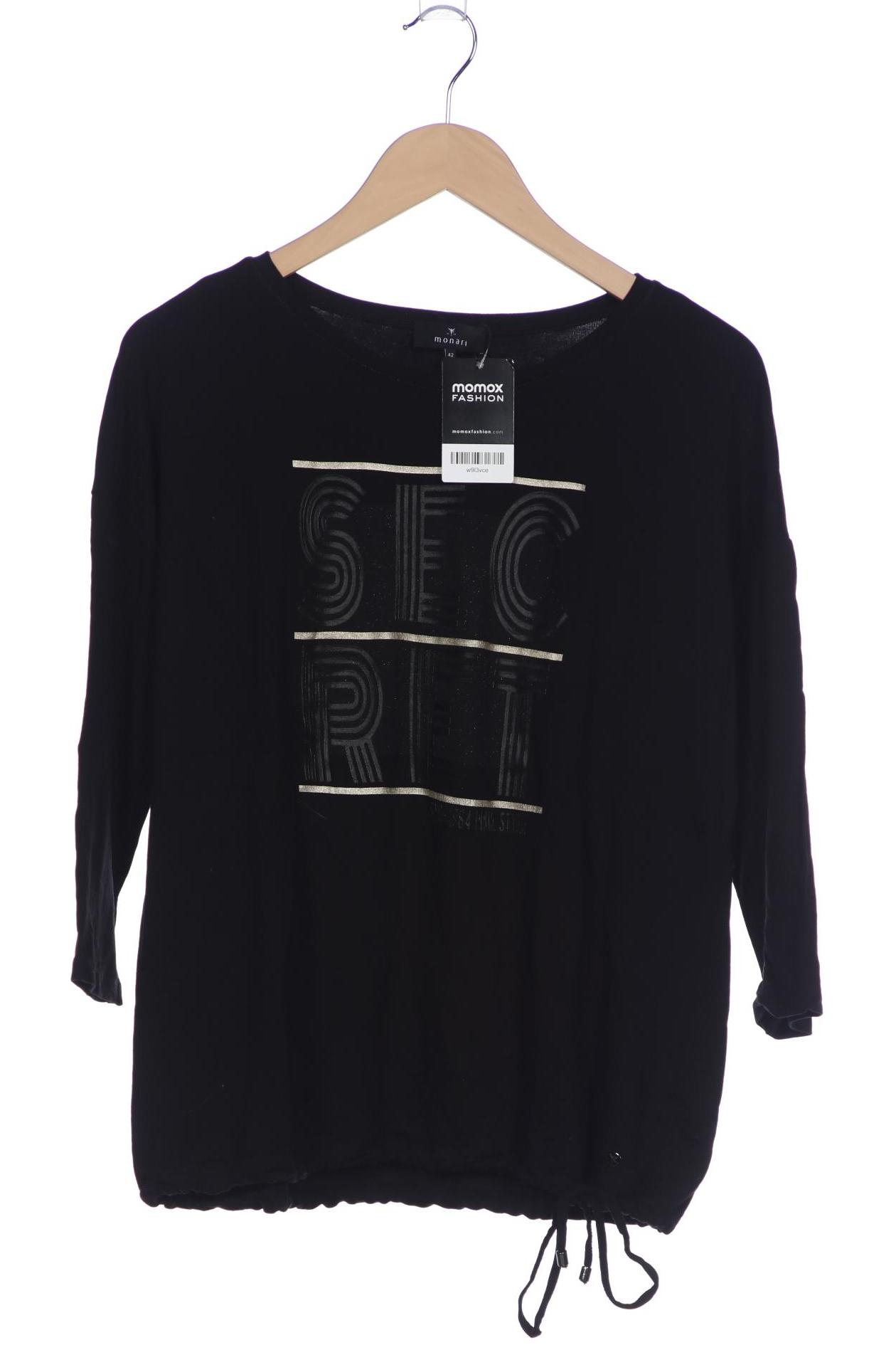 

monari Damen Langarmshirt, schwarz, Gr. 42