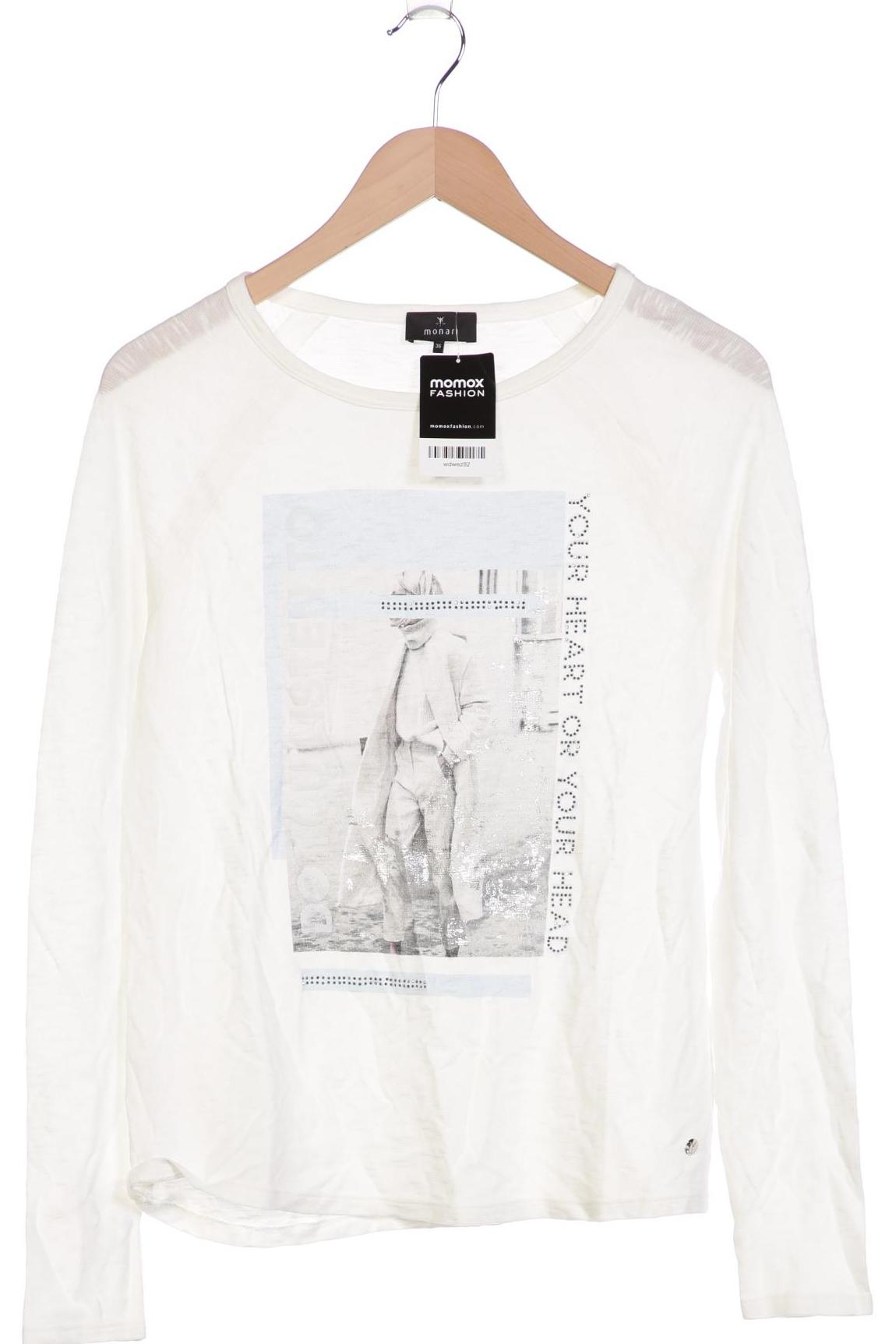 

monari Damen Langarmshirt, weiß, Gr. 36