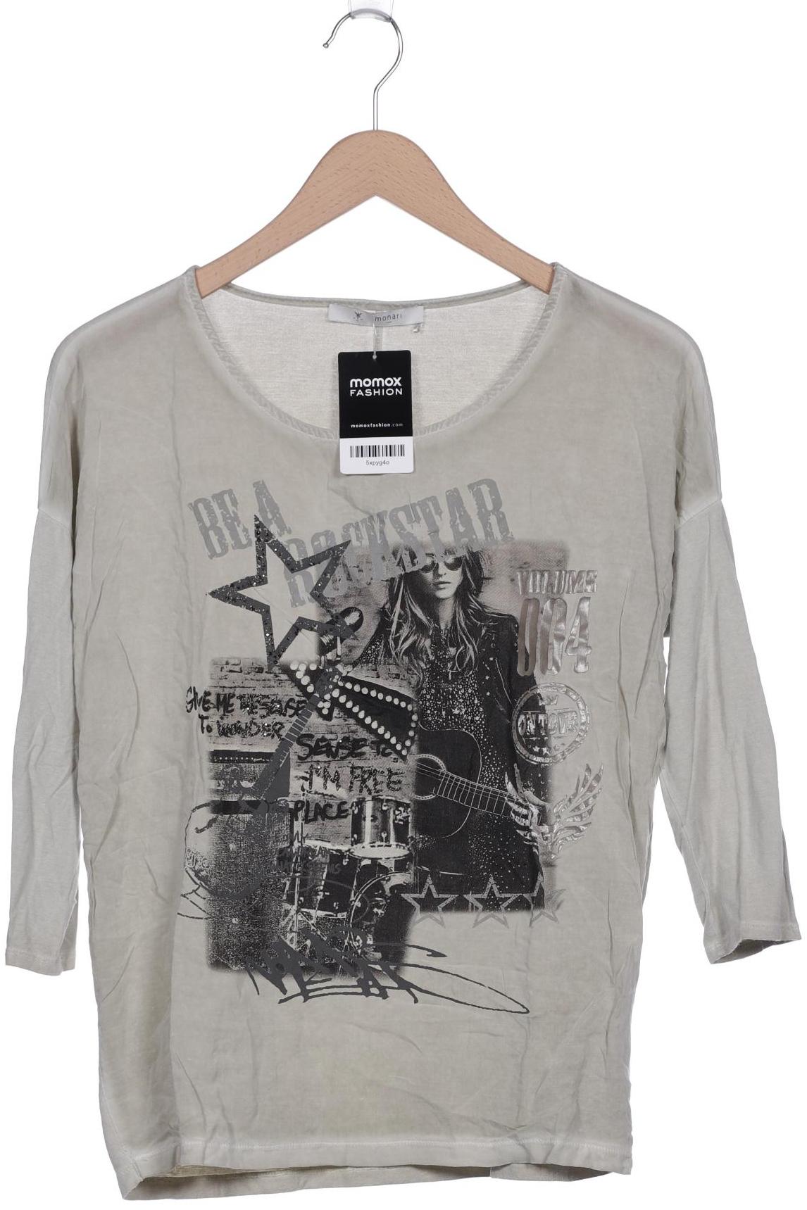 

monari Damen Langarmshirt, beige, Gr. 38