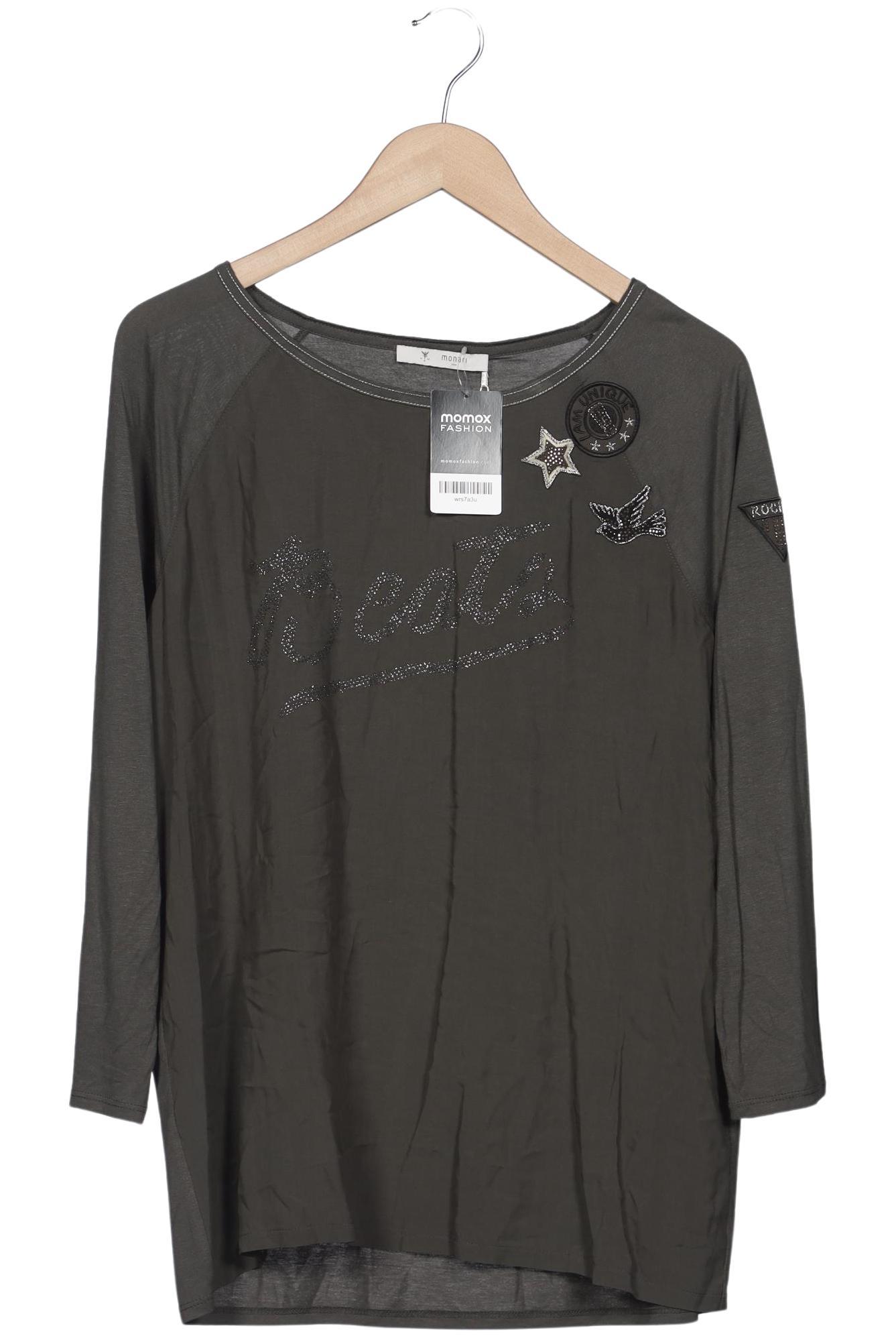 

monari Damen Langarmshirt, grün, Gr. 42