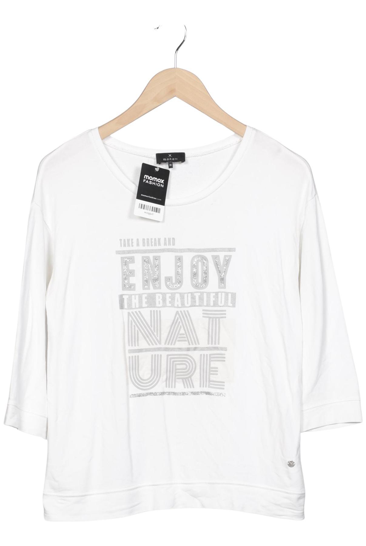 

monari Damen Langarmshirt, weiß, Gr. 36