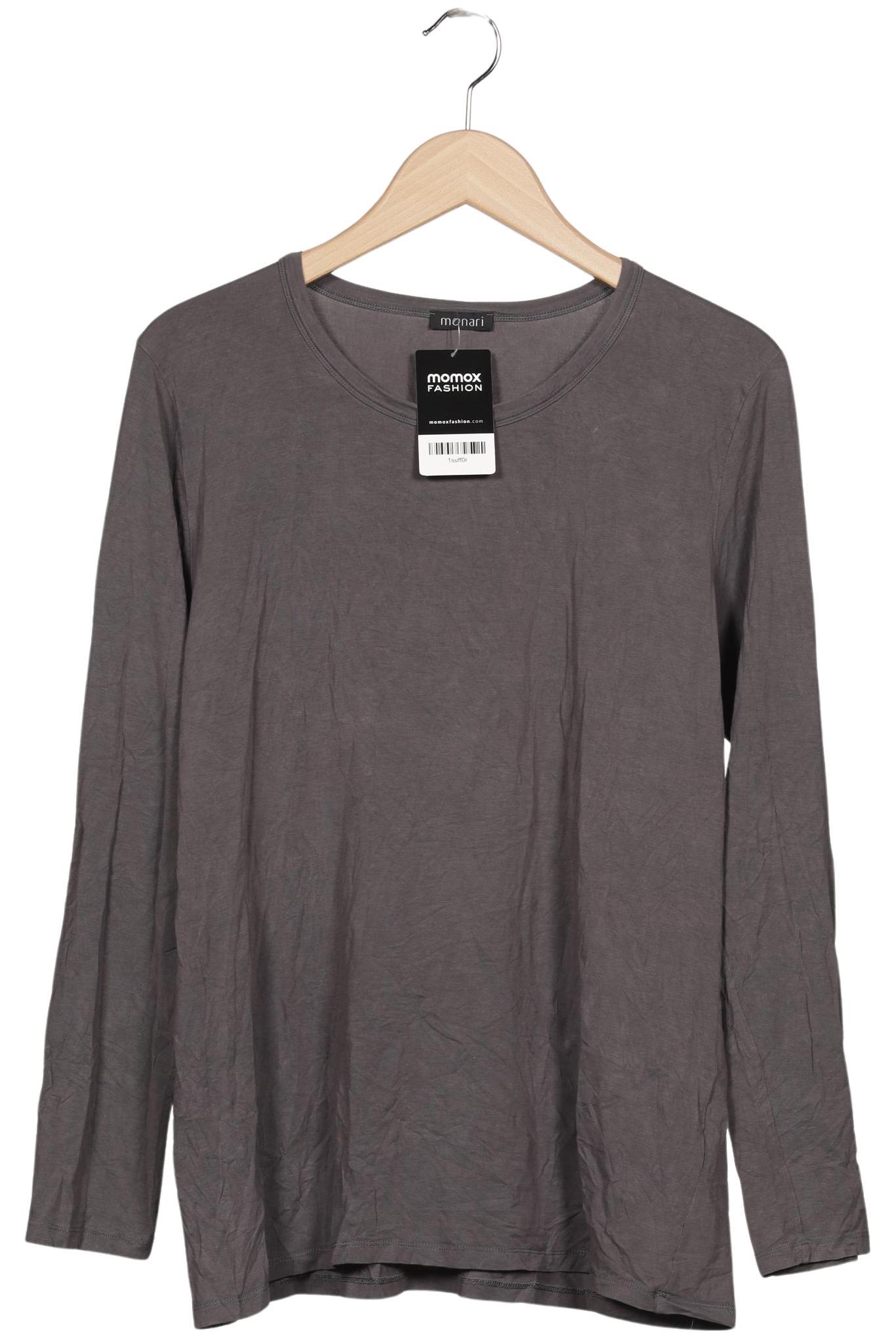 

monari Damen Langarmshirt, grau, Gr. 48