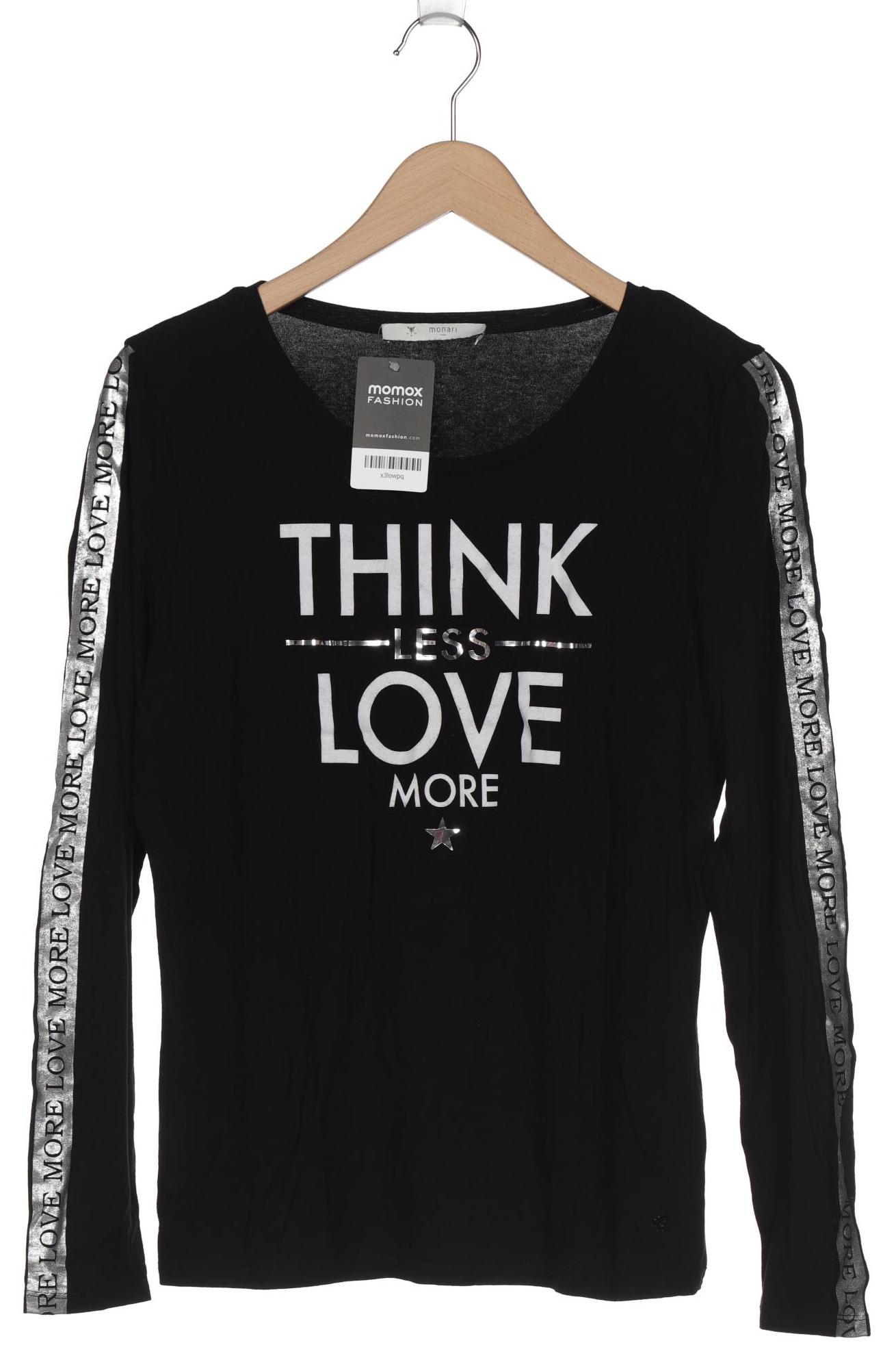 

monari Damen Langarmshirt, schwarz, Gr. 40