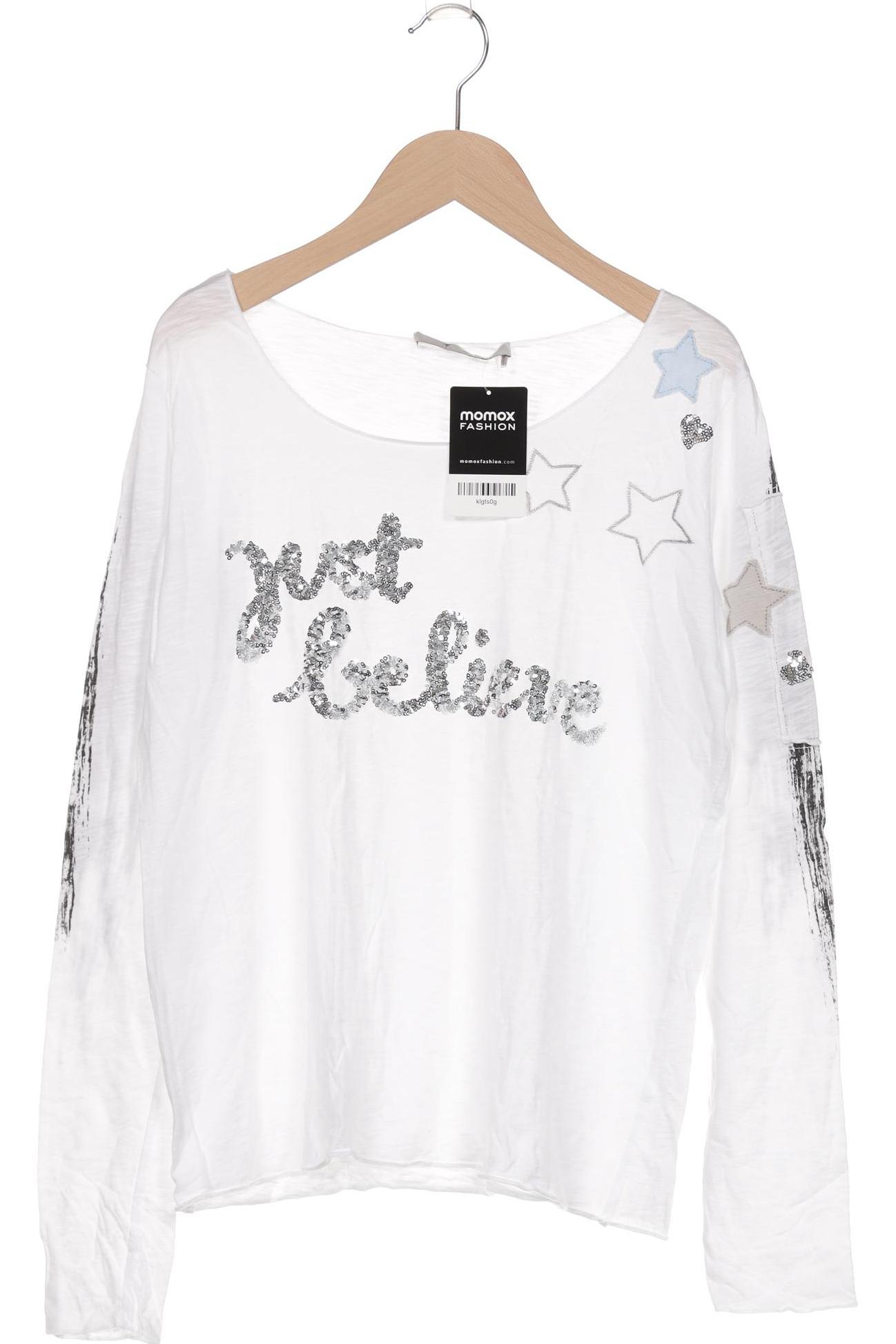 

monari Damen Langarmshirt, weiß, Gr. 42