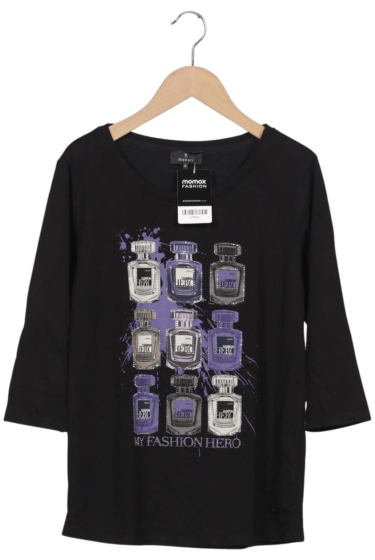 

monari Damen Langarmshirt, schwarz, Gr. 36