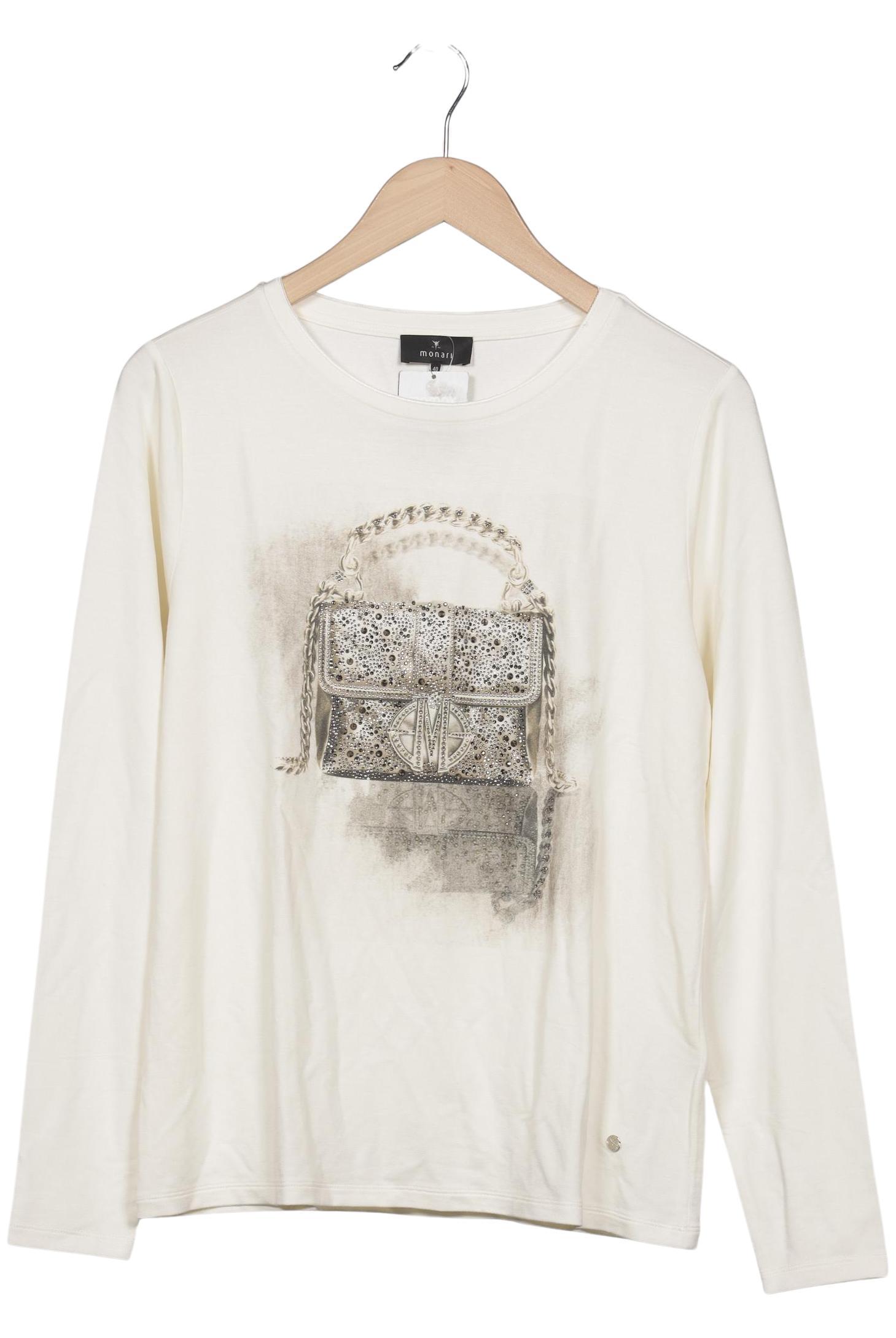 

monari Damen Langarmshirt, cremeweiß, Gr. 40