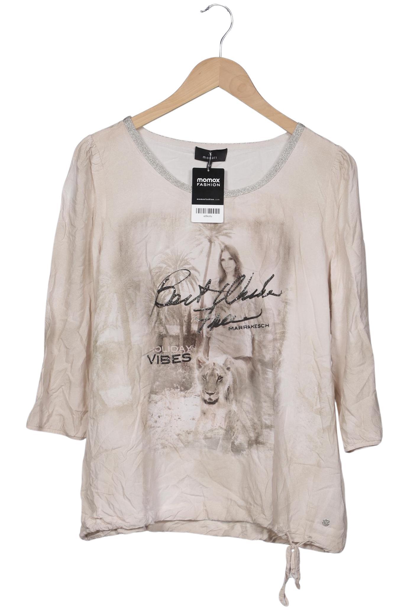 

monari Damen Langarmshirt, beige, Gr. 42