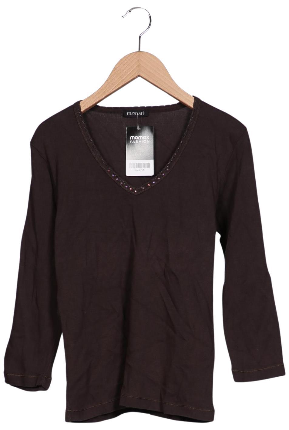 

monari Damen Langarmshirt, braun, Gr. 38
