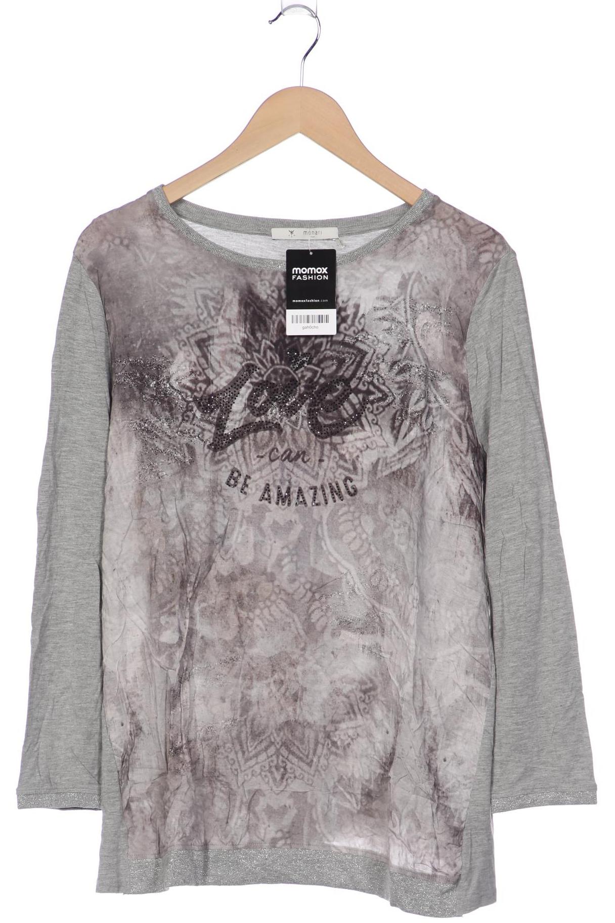 

monari Damen Langarmshirt, grau, Gr. 48
