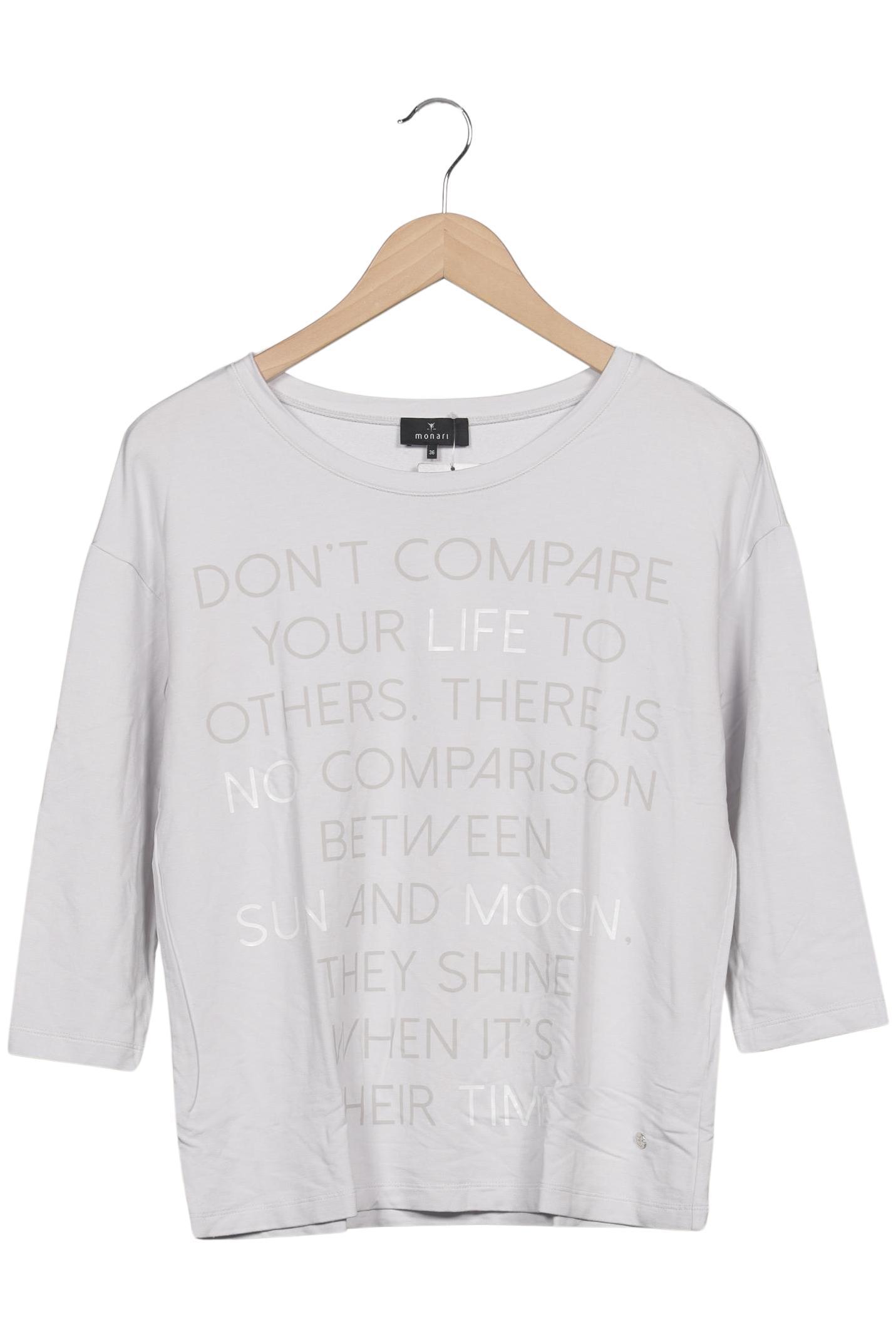 

monari Damen Langarmshirt, grau, Gr. 36