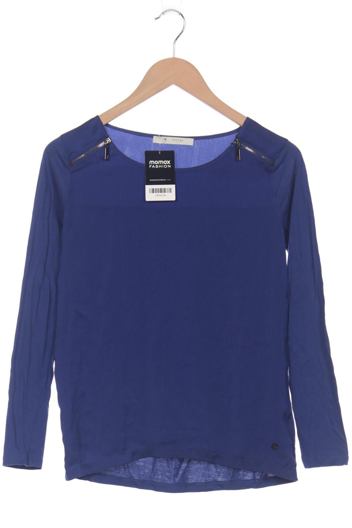 

monari Damen Langarmshirt, blau, Gr. 36