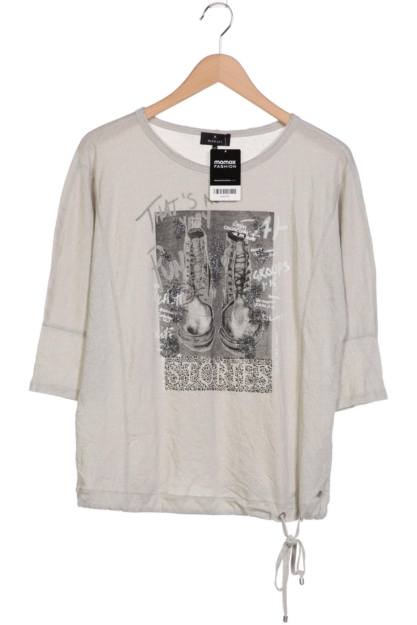 

monari Damen Langarmshirt, grau, Gr. 42