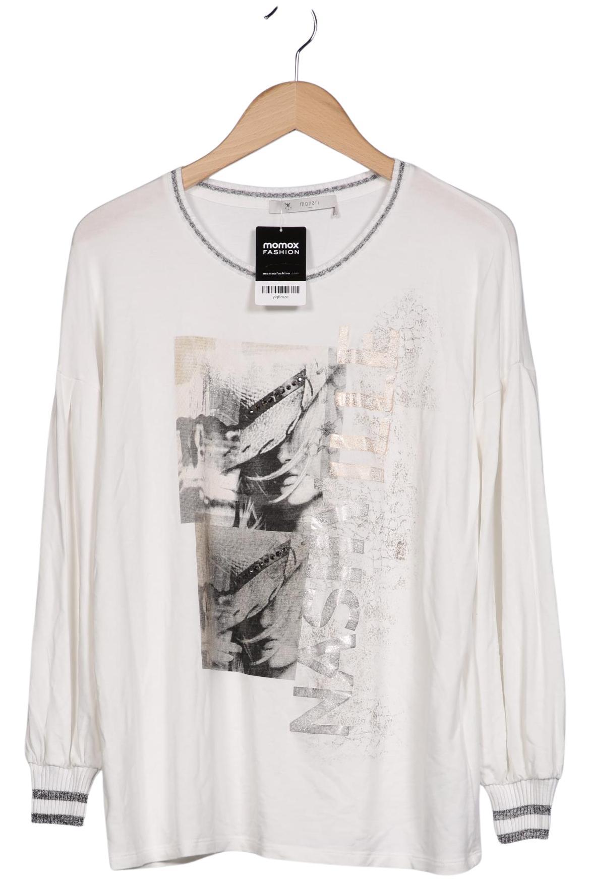 

monari Damen Langarmshirt, weiß, Gr. 40