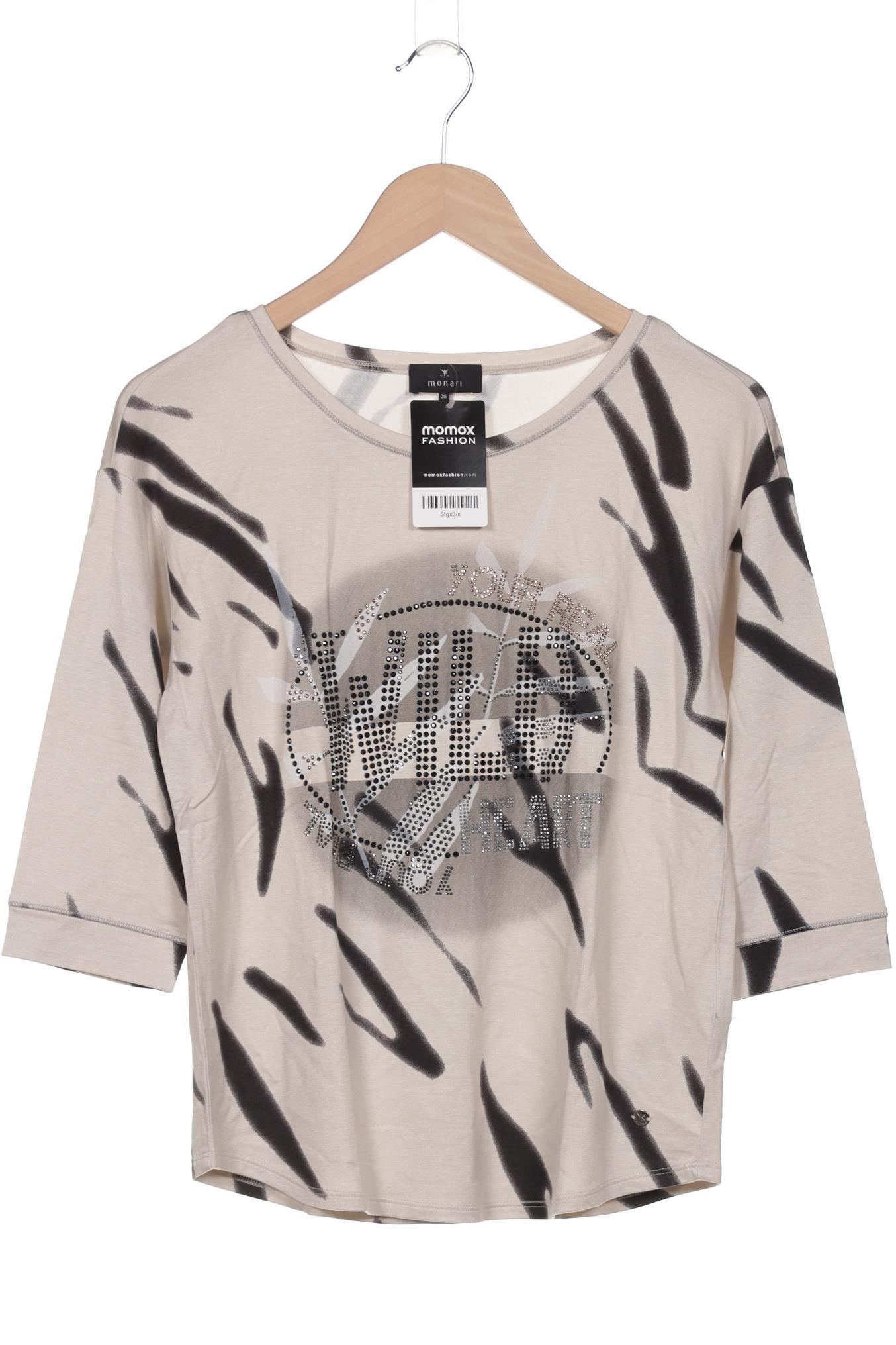 

monari Damen Langarmshirt, beige, Gr. 36
