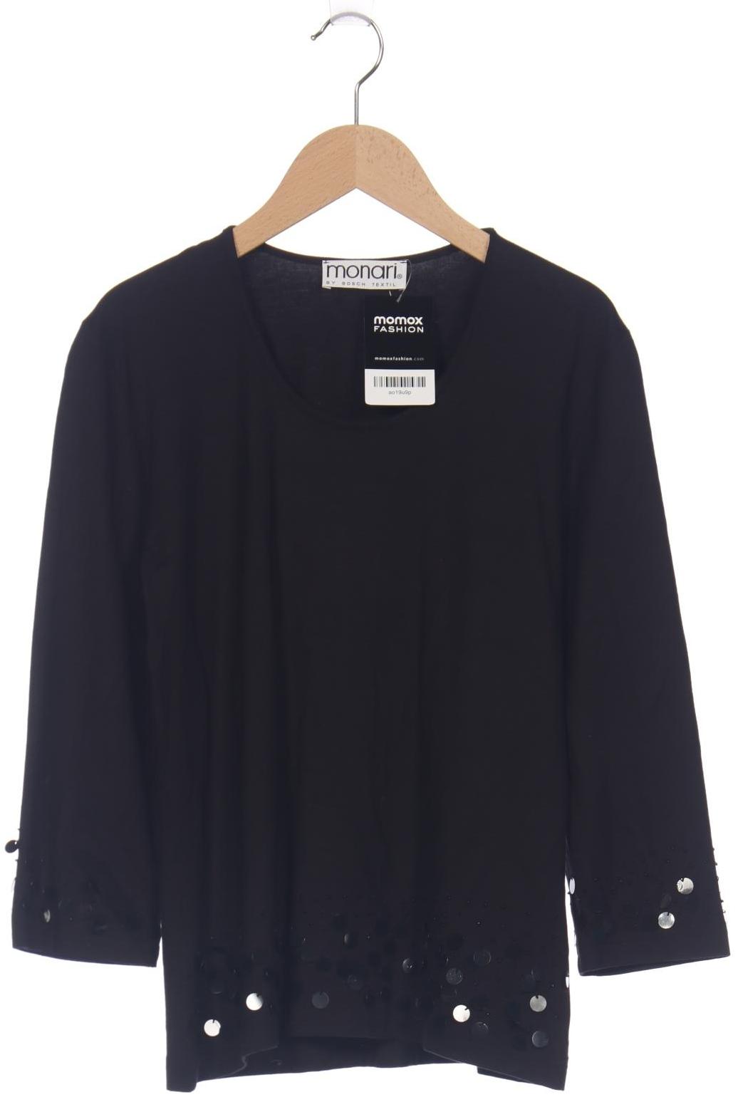 

monari Damen Langarmshirt, schwarz, Gr. 38