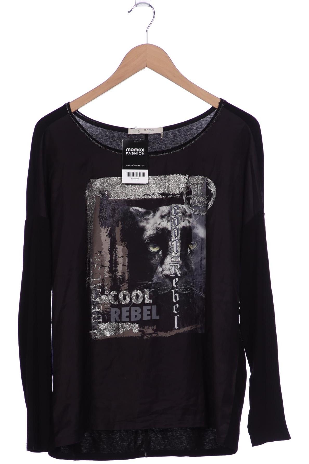 

monari Damen Langarmshirt, schwarz, Gr. 38