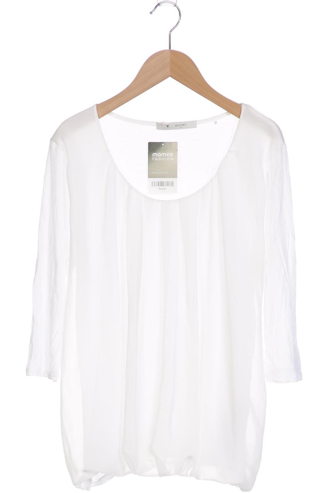 

monari Damen Langarmshirt, weiß, Gr. 42