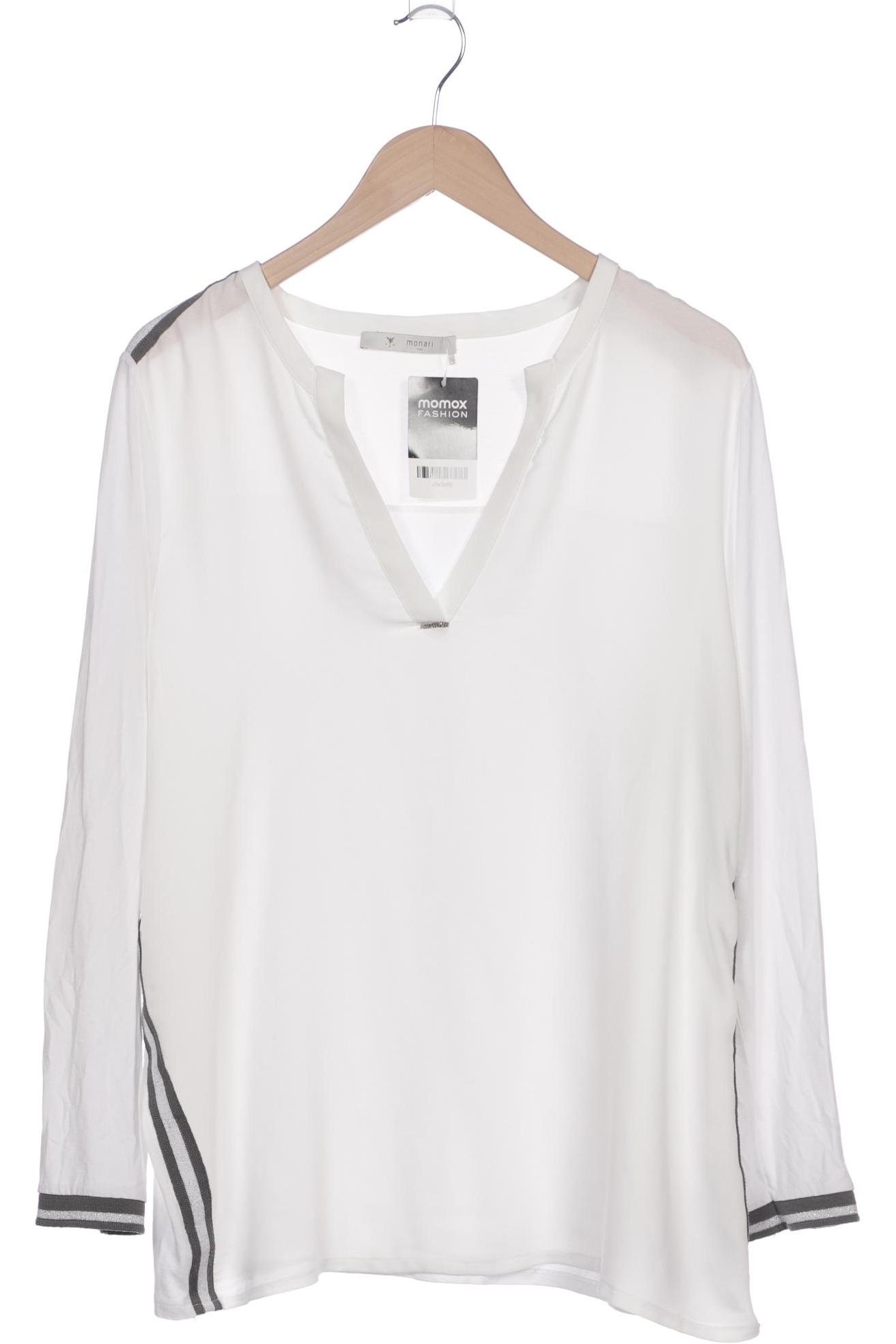 

monari Damen Langarmshirt, weiß, Gr. 46