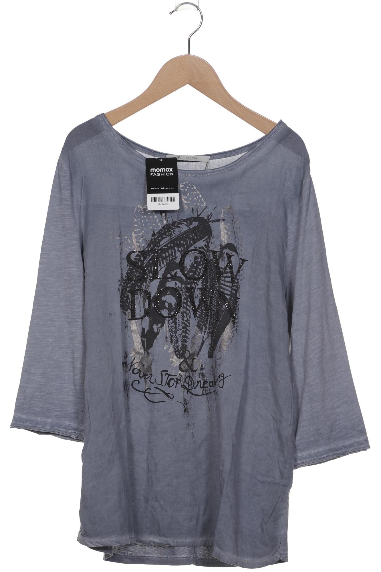 

monari Damen Langarmshirt, blau, Gr. 42