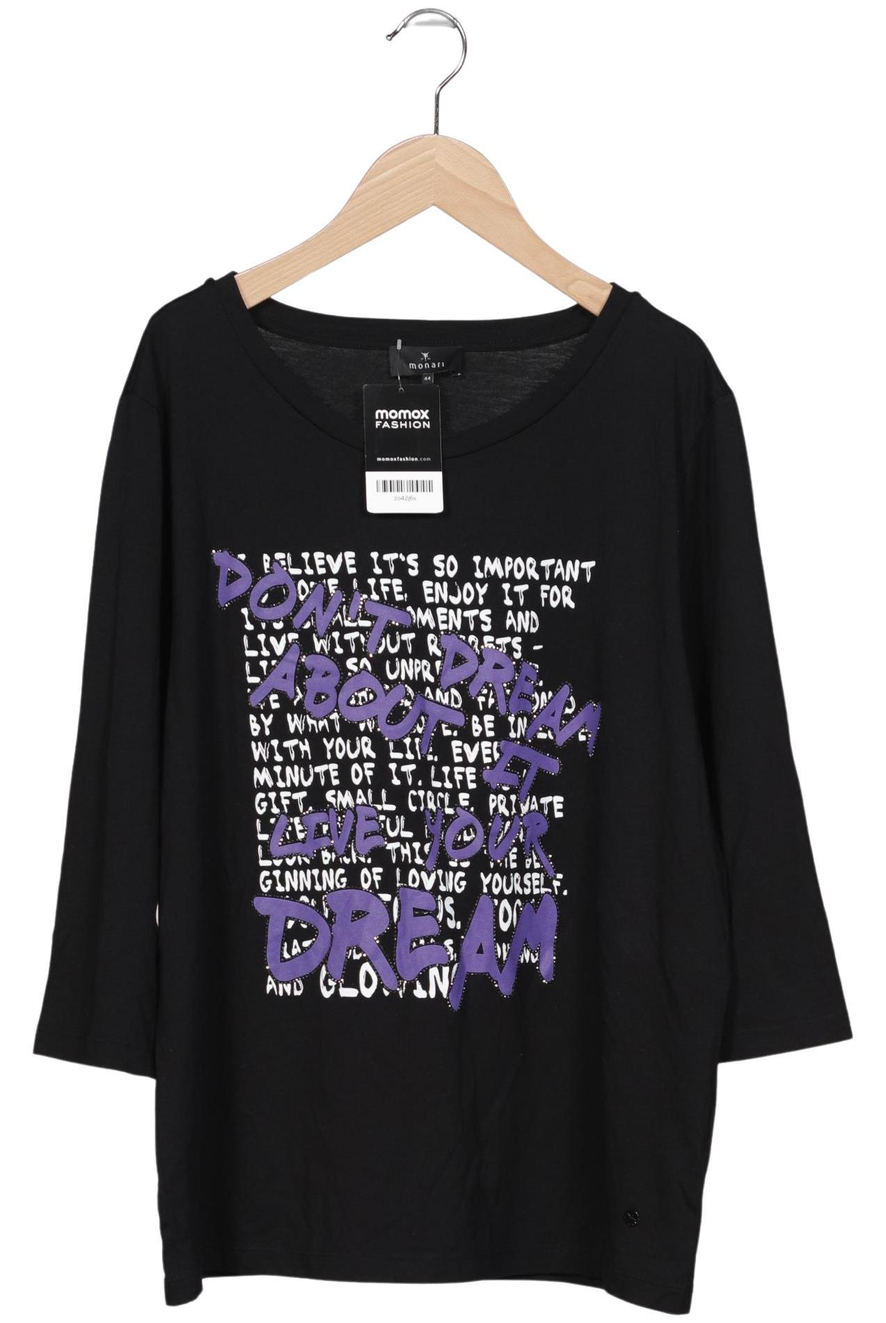 

monari Damen Langarmshirt, schwarz, Gr. 44