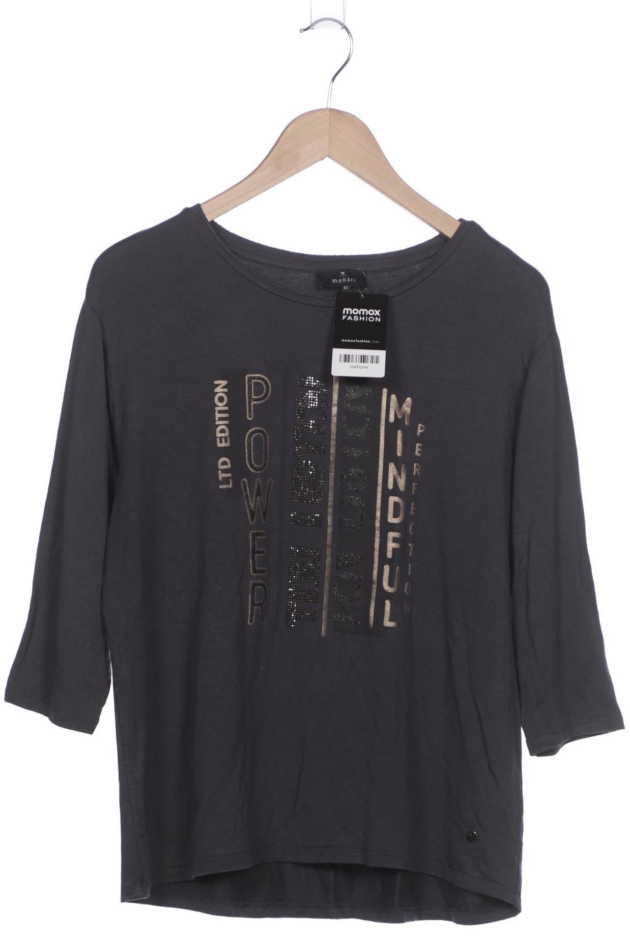 

monari Damen Langarmshirt, grau, Gr. 42