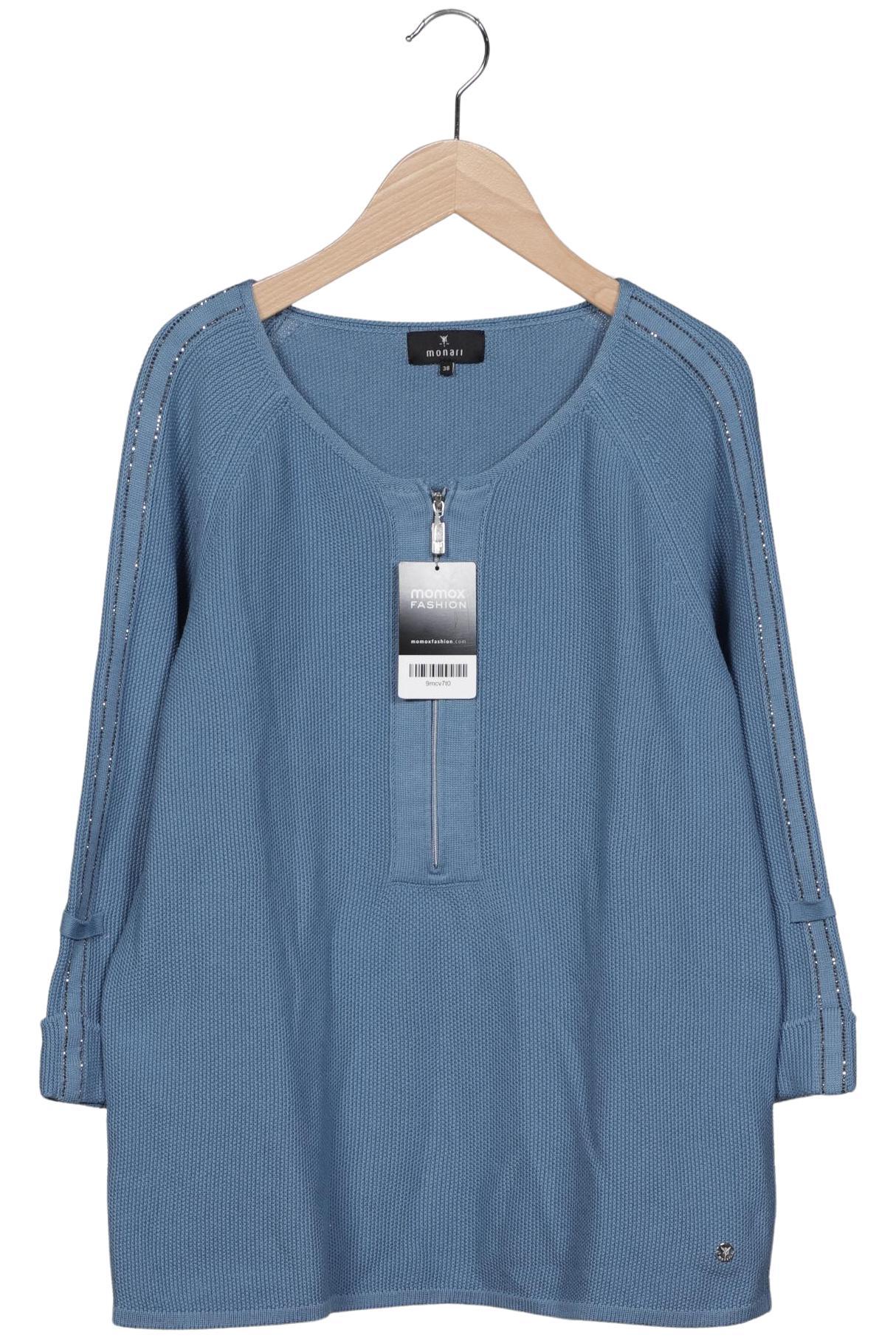 

monari Damen Pullover, blau, Gr. 38