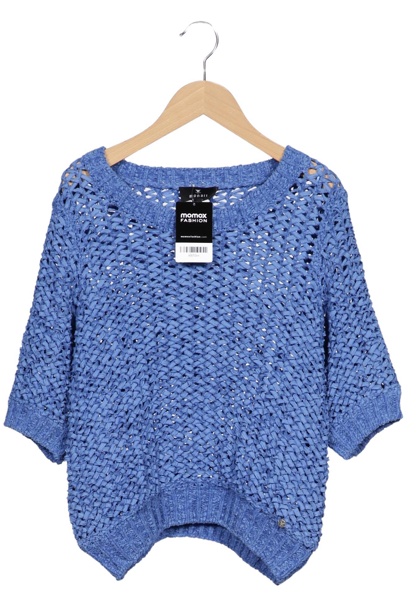 

monari Damen Pullover, blau, Gr. 34