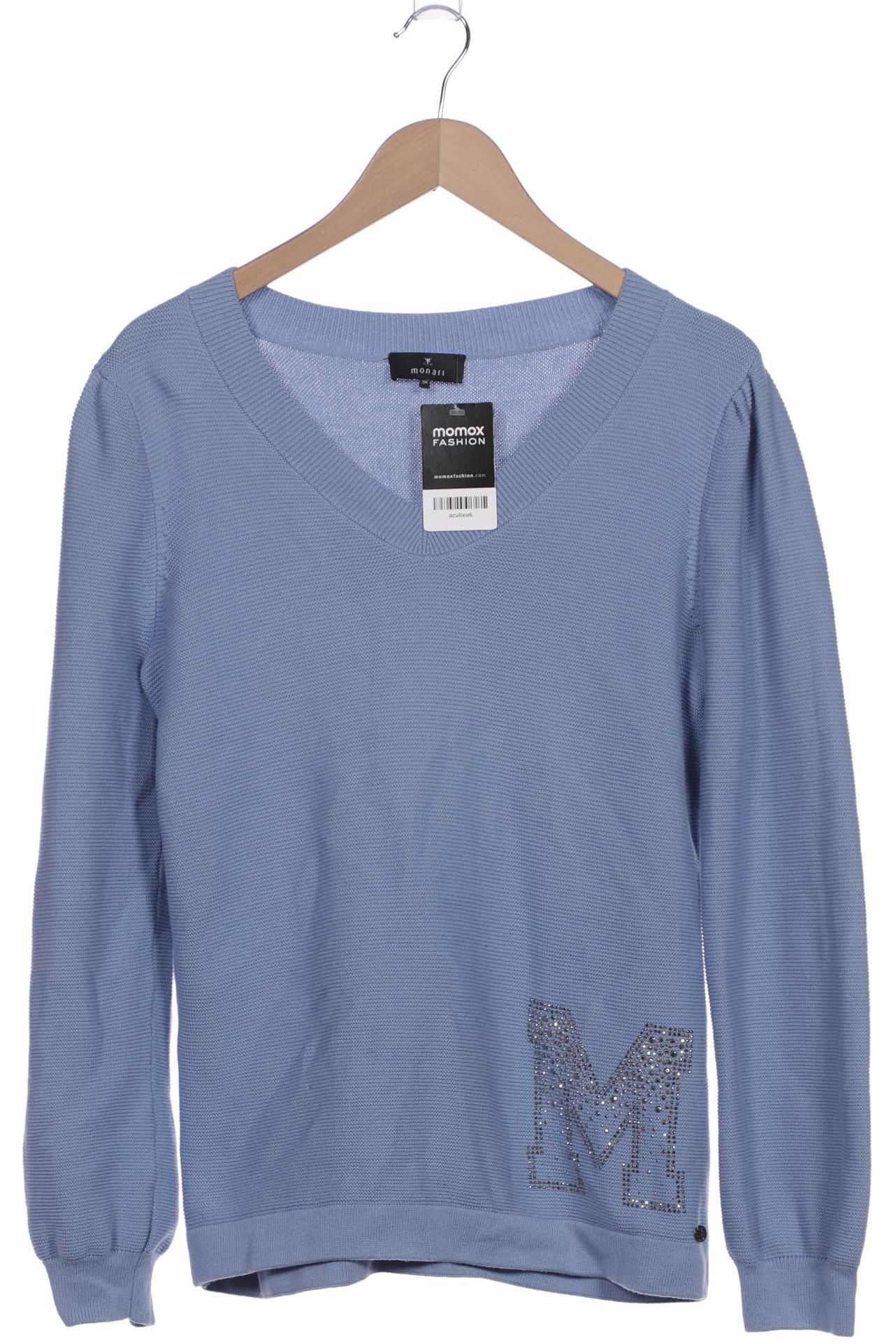 

monari Damen Pullover, blau, Gr. 36