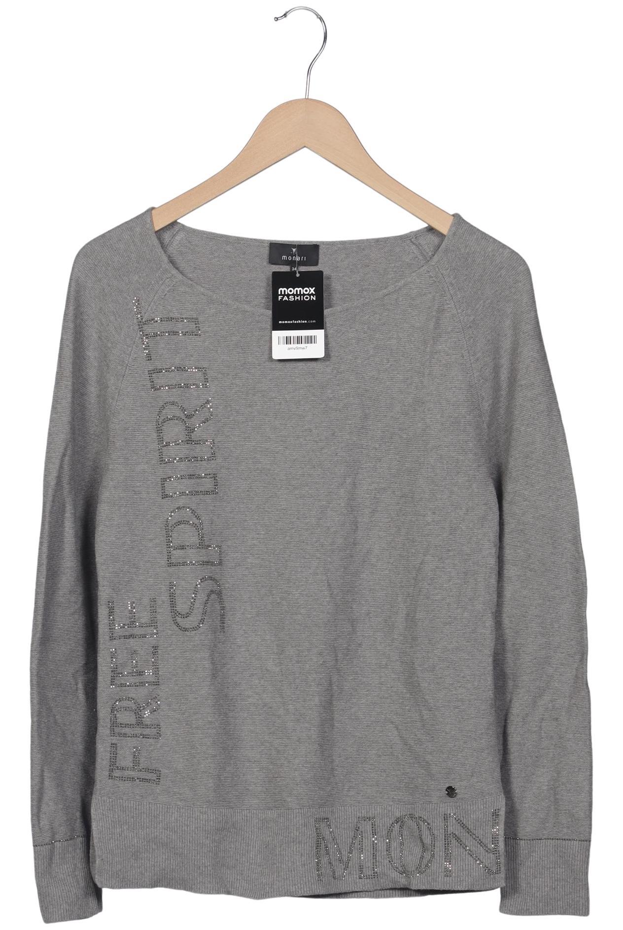

monari Damen Pullover, grau, Gr. 34