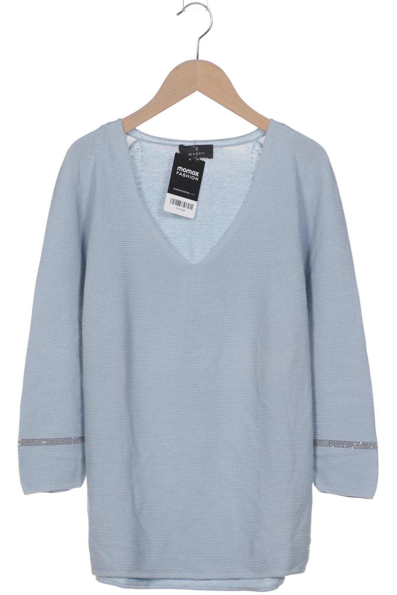 

monari Damen Pullover, blau, Gr. 38