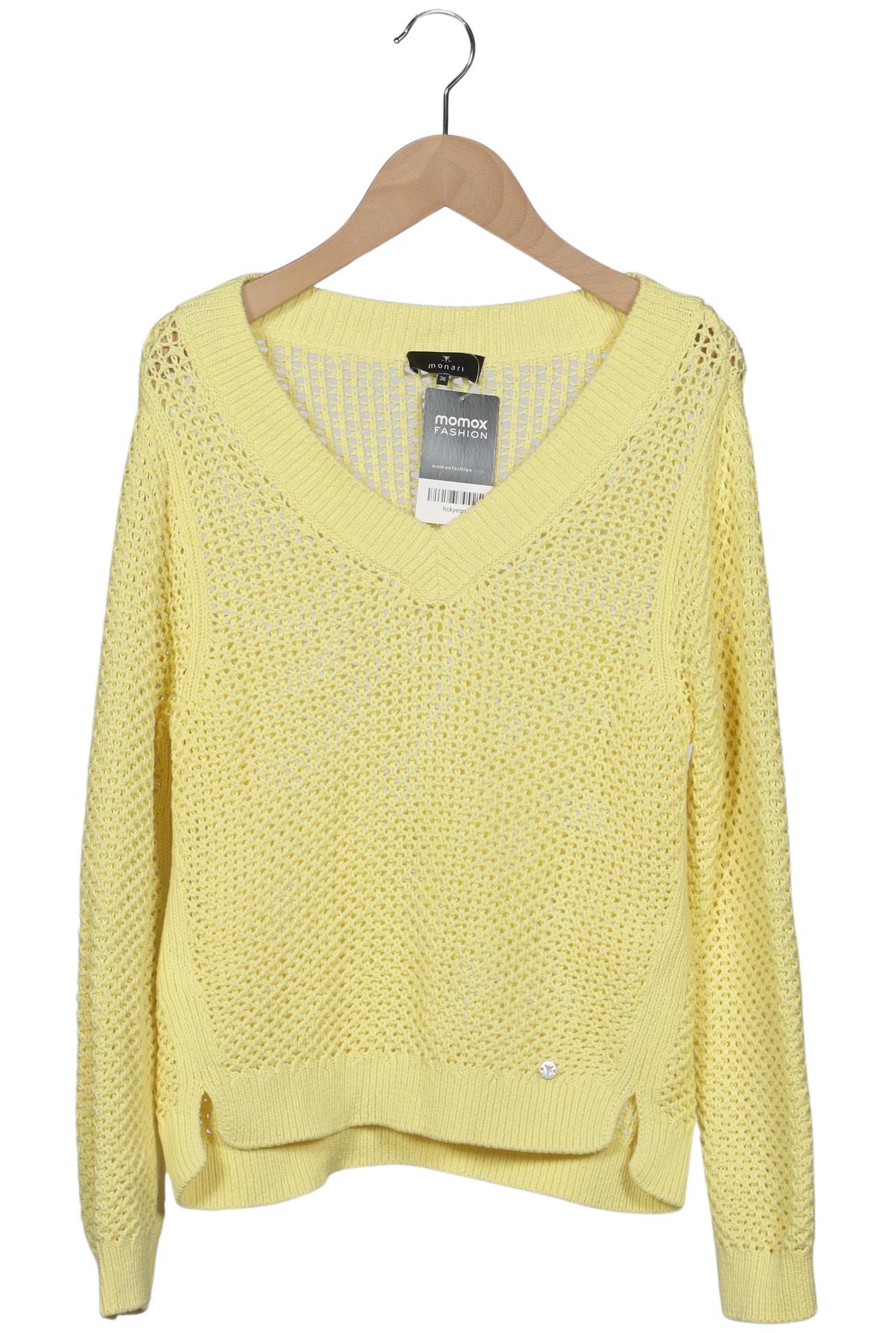 

monari Damen Pullover, gelb, Gr. 36