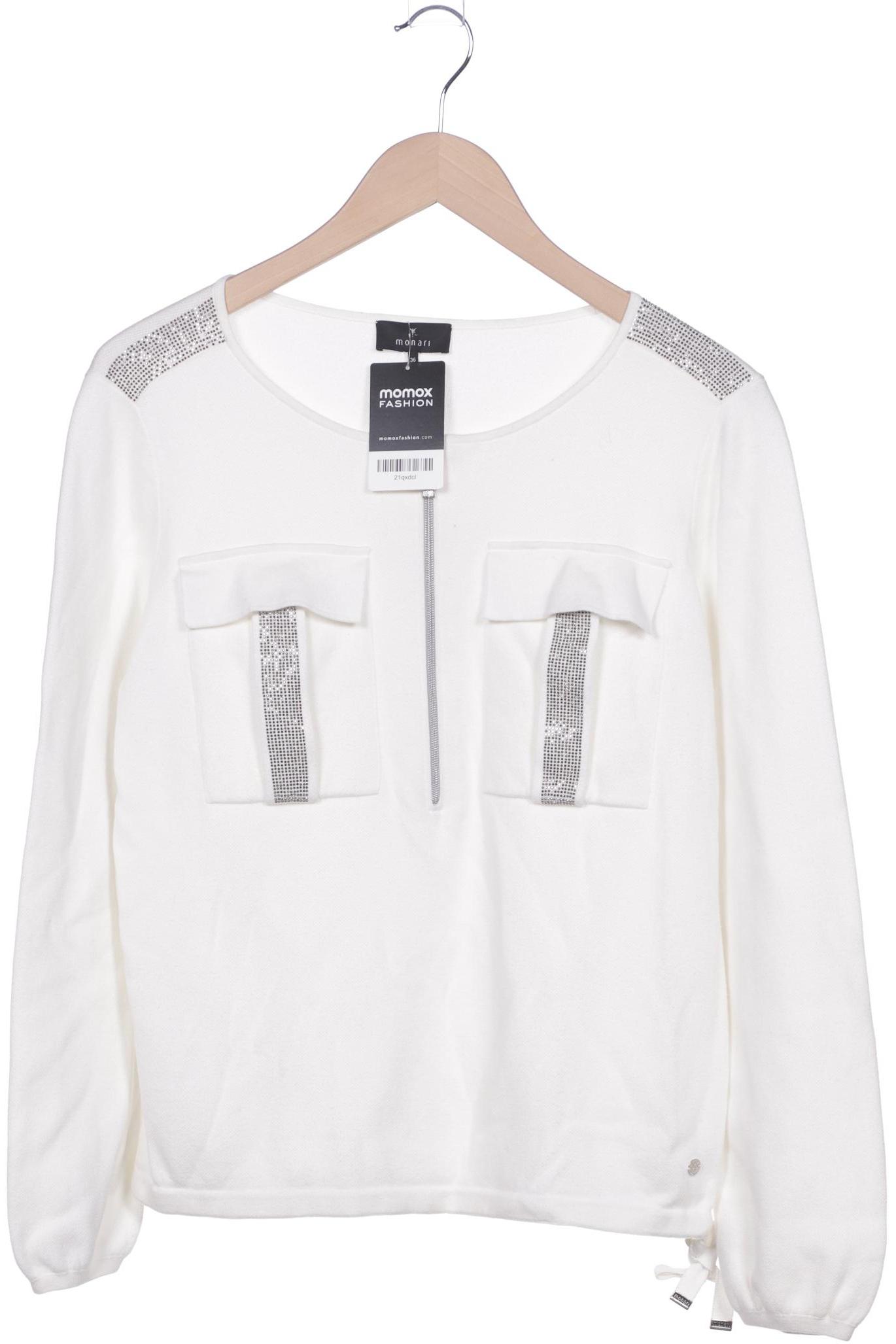 

monari Damen Pullover, weiß, Gr. 36
