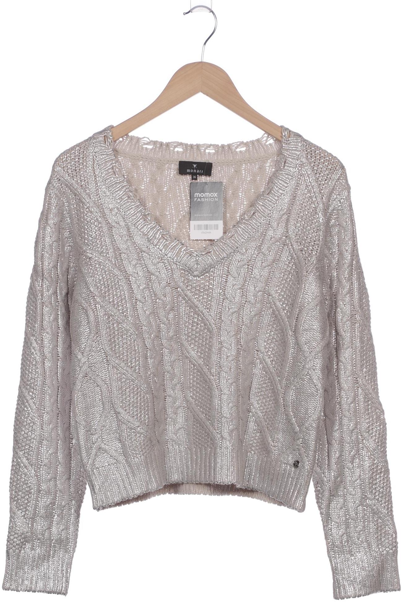 

monari Damen Pullover, silber, Gr. 36