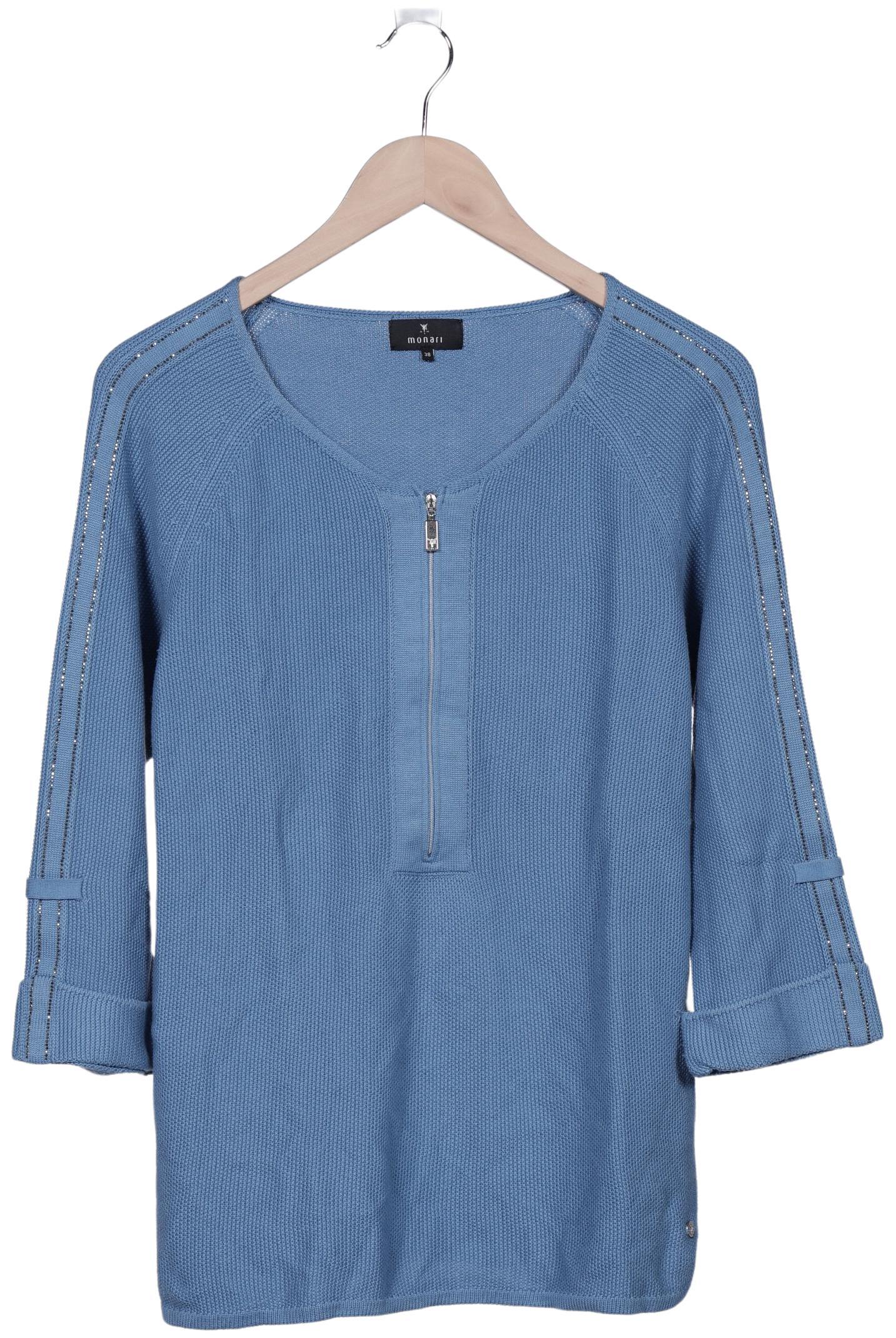 

monari Damen Pullover, blau, Gr. 38