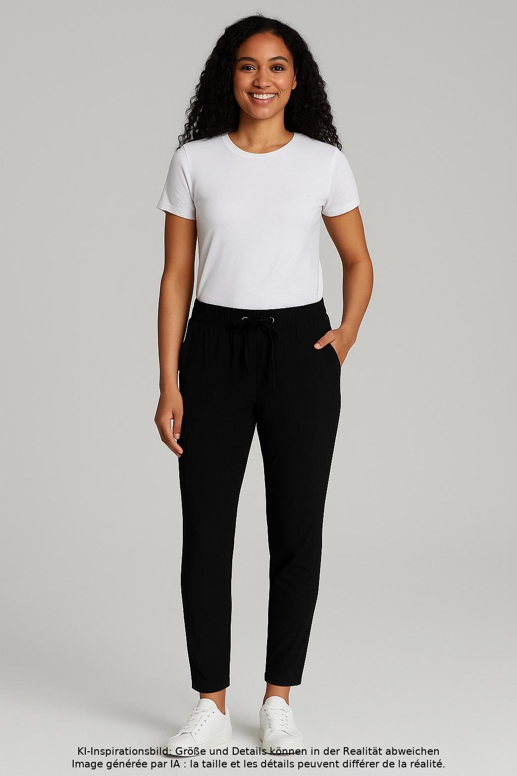 

monari Damen Stoffhose, schwarz, Gr. 38