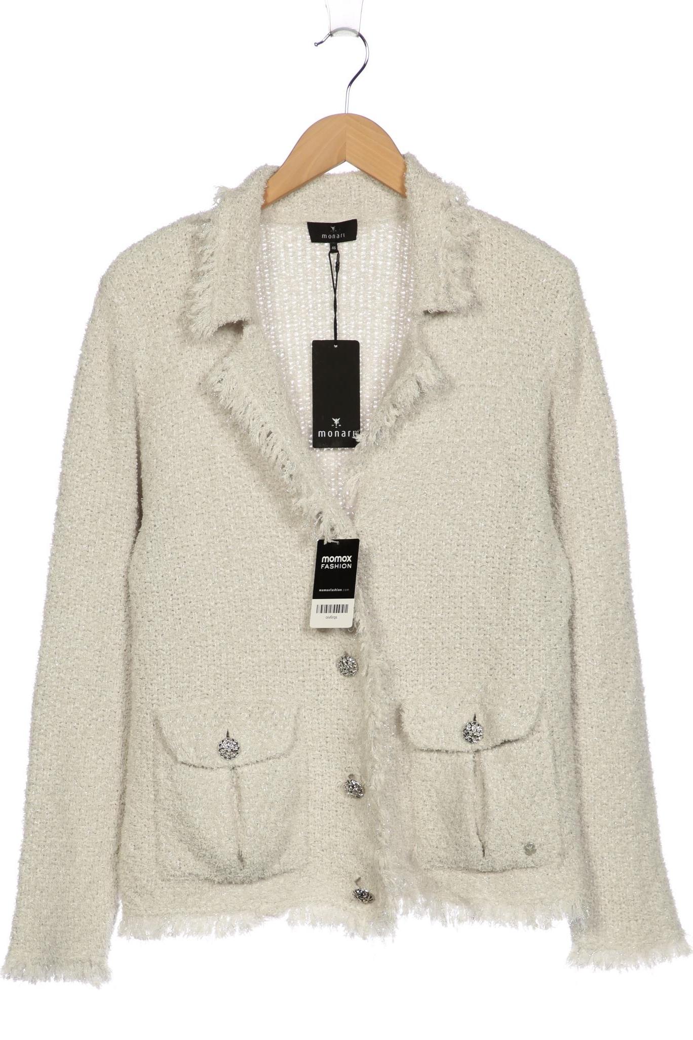 

monari Damen Strickjacke, weiß, Gr. 46