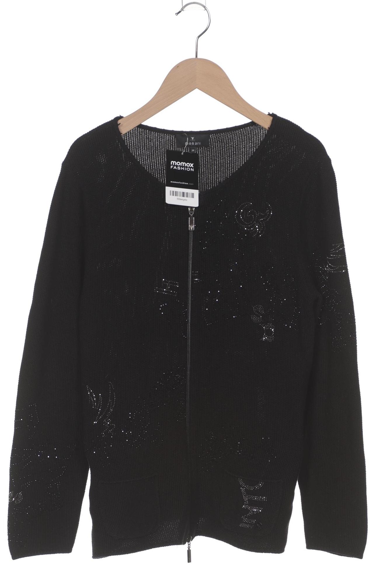

monari Damen Strickjacke, schwarz, Gr. 38