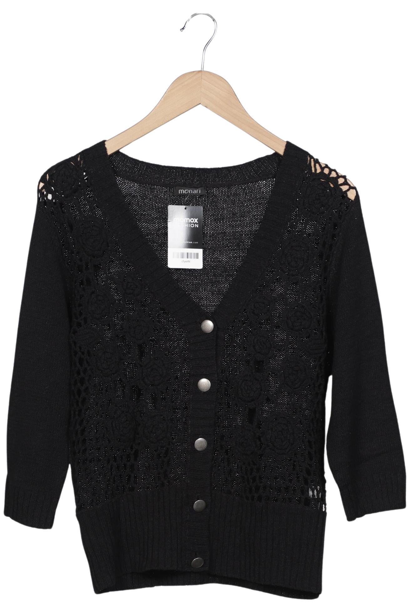 

monari Damen Strickjacke, schwarz, Gr. 44